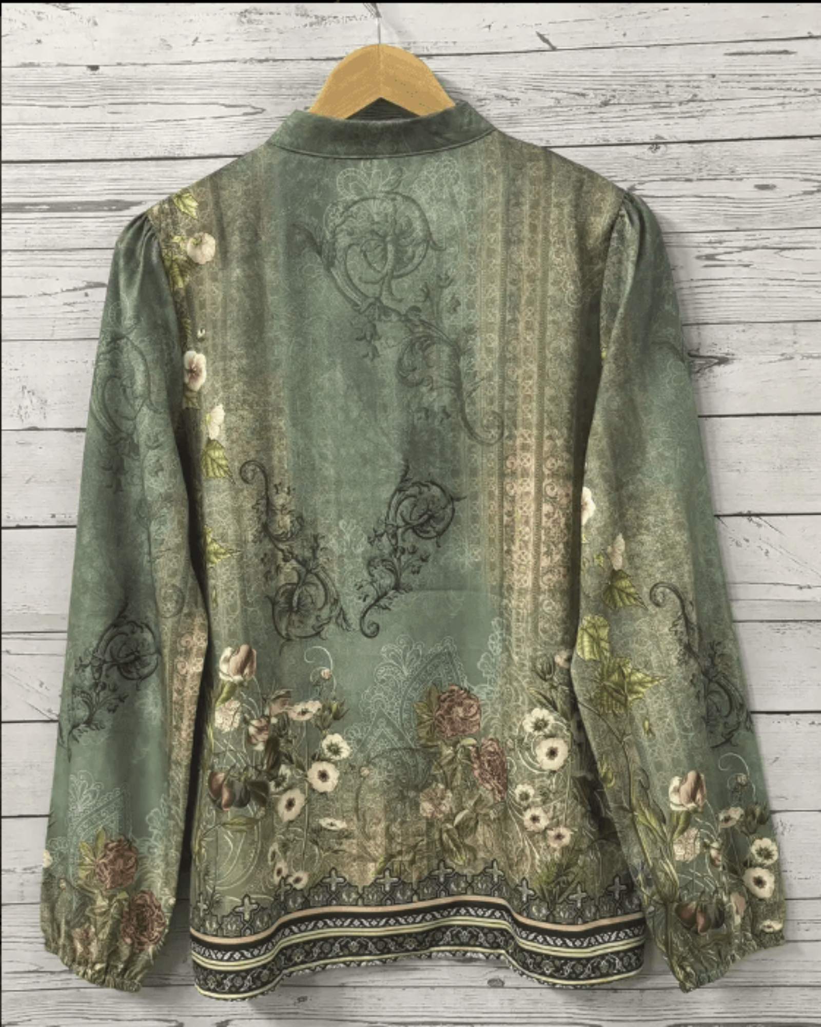 Henrietta – Effortless Boho Floral 3/4 Sleeve Blouse - Blouse - Boho Style