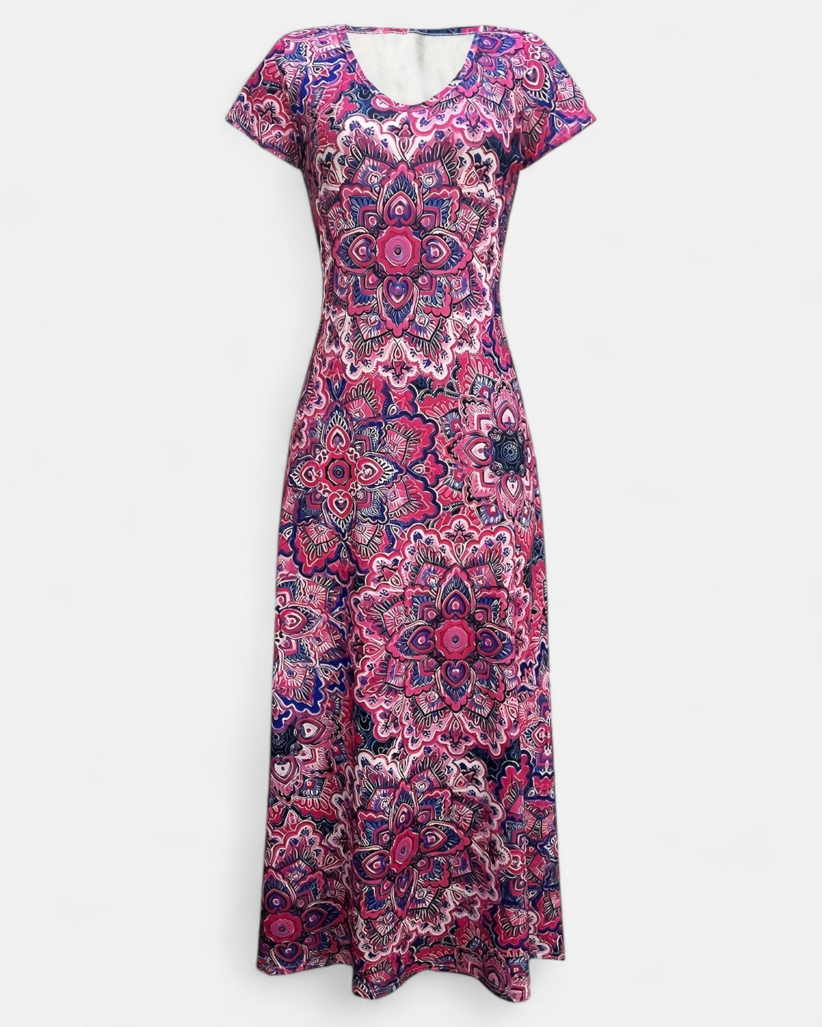 Isabella – Boho Chic V - Neck A - Line Maxi Dress - Dress - Boho Style