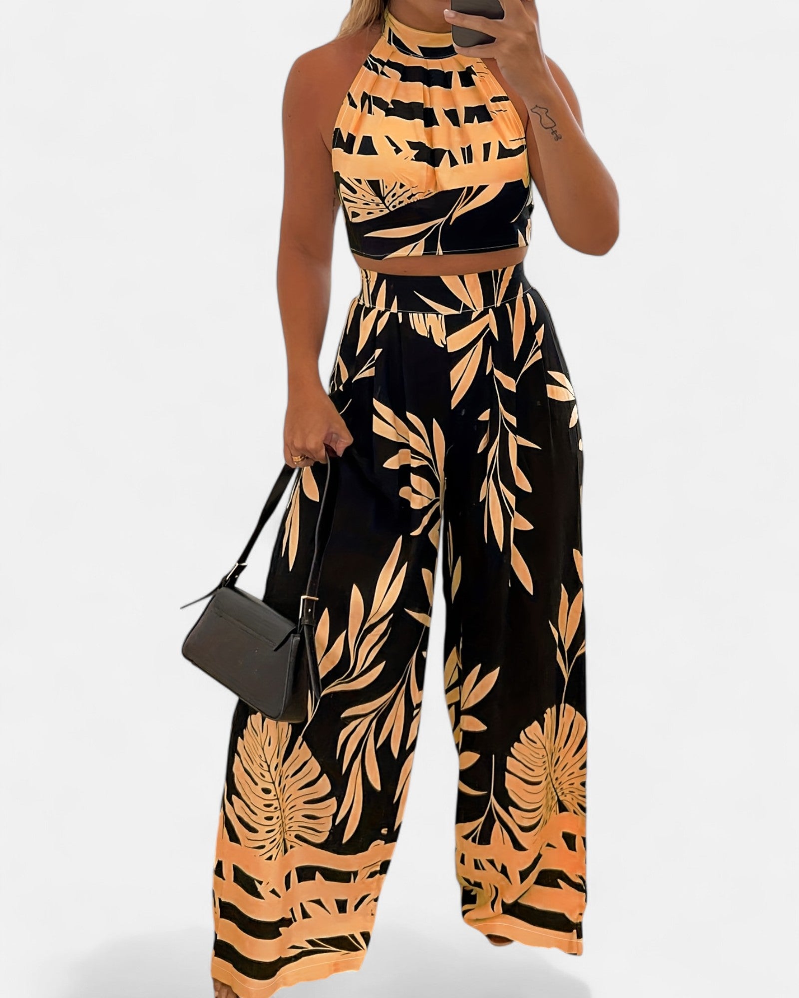 Isabella – Chic Cotton Boho Halter Top Set - Outfit Sets - Boho Style