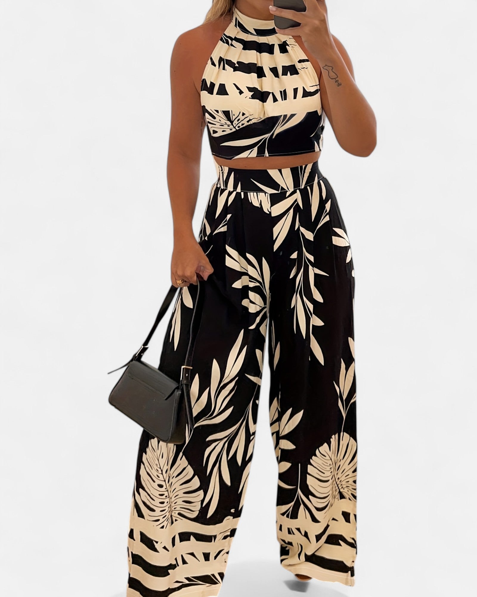 Isabella – Chic Cotton Boho Halter Top Set - Outfit Sets - Boho Style