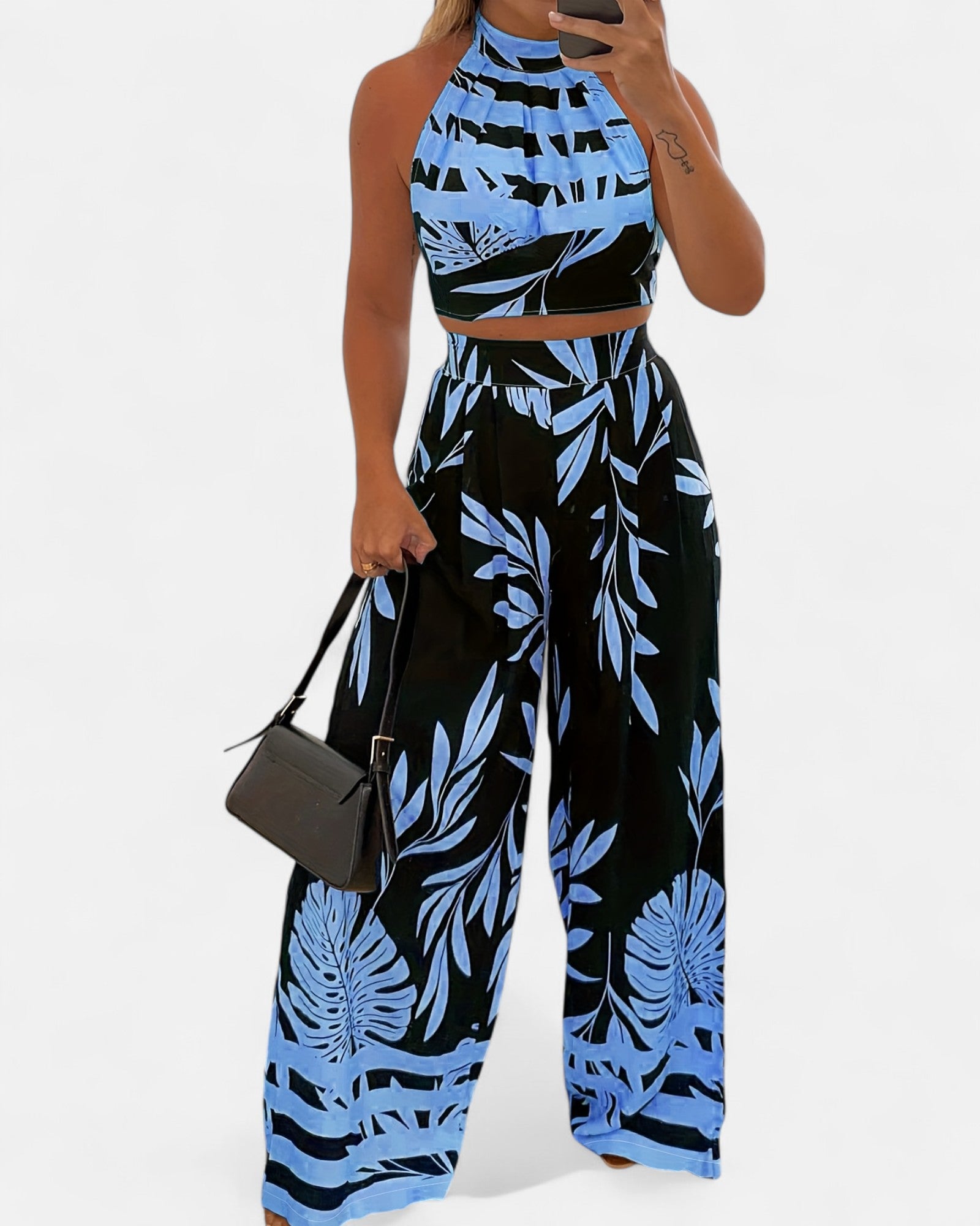Isabella – Chic Cotton Boho Halter Top Set - Outfit Sets - Boho Style