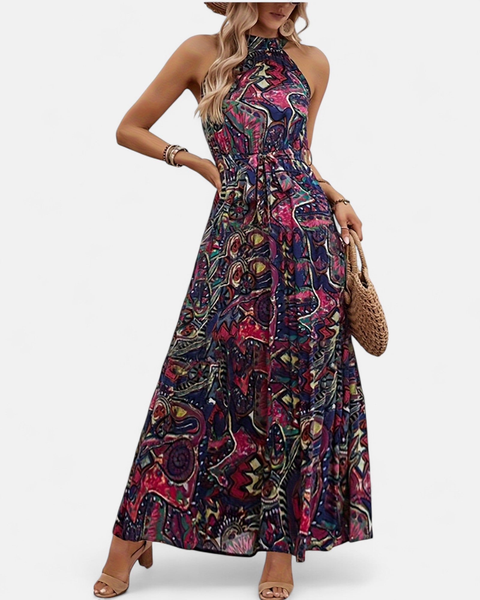 Isabella – High - Waisted Floral Lace Boho Maxi Dress - Dresses - Boho Style