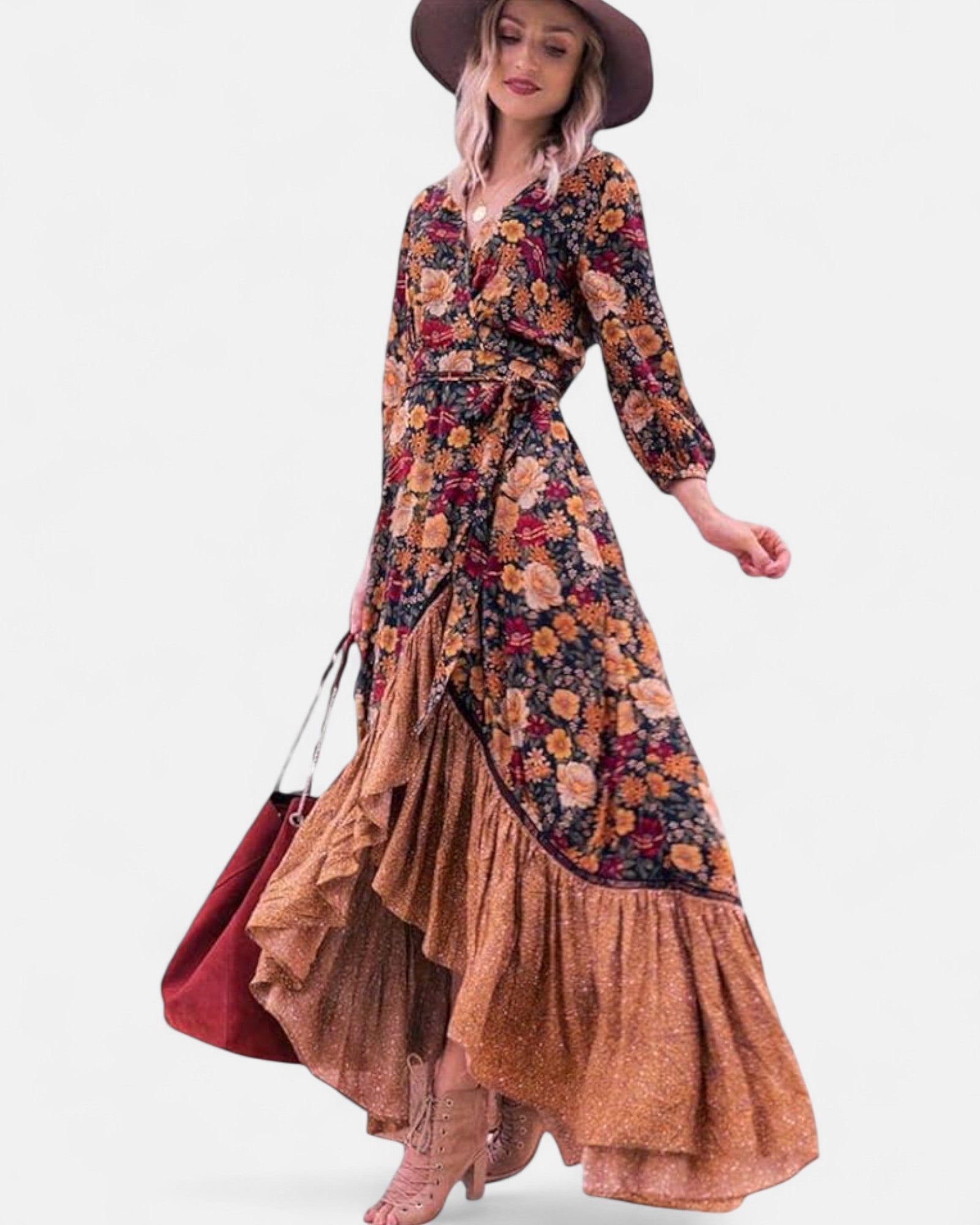 Kiara – Chic Boho Tulle Patchwork Asymmetrical Dress - Dress - Boho Style