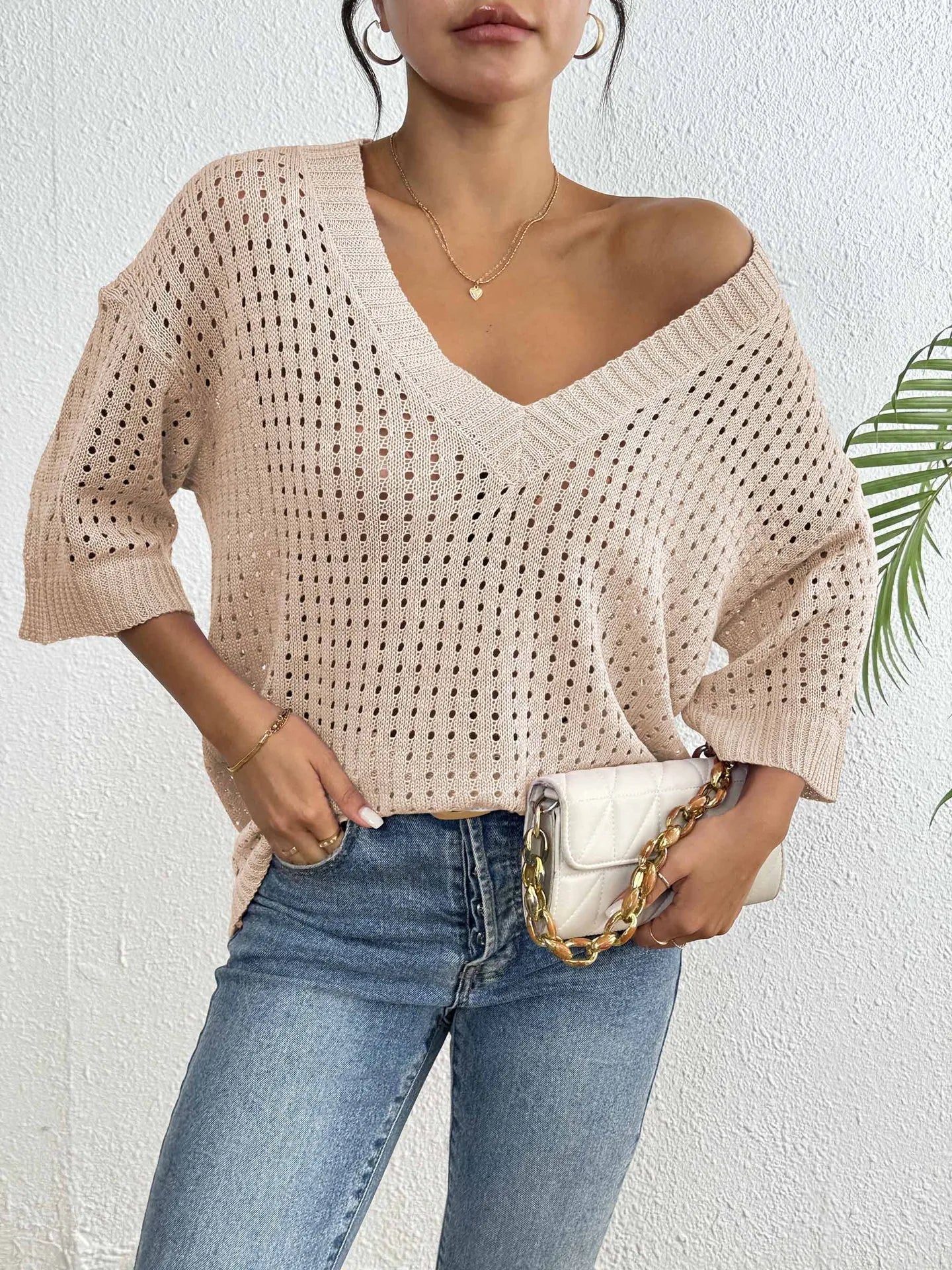 Lila – Boho V - Neck Crochet Blouse - Blouse - Boho Style