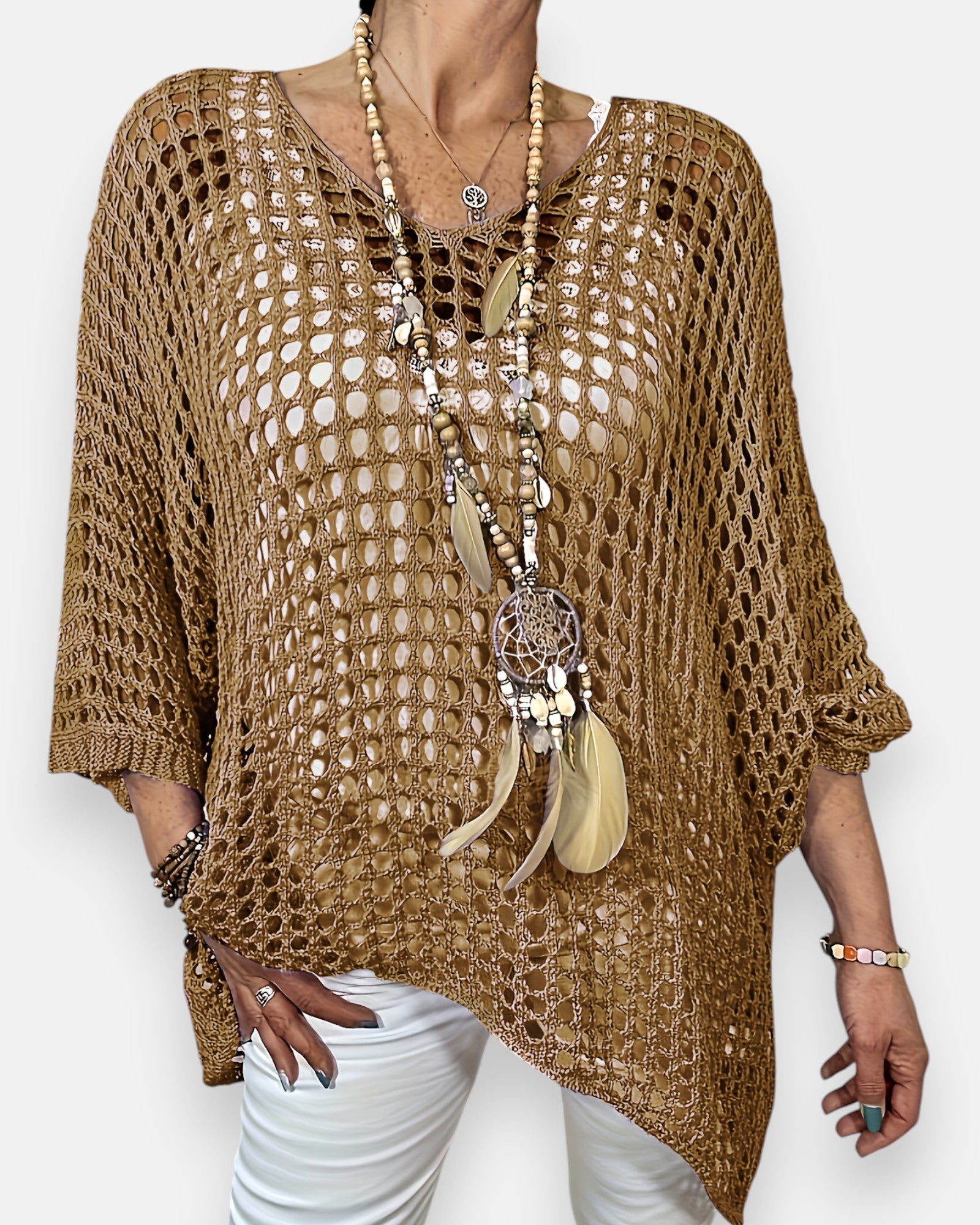 Lila – Boho V - Neck Crochet Blouse - Blouse - Boho Style