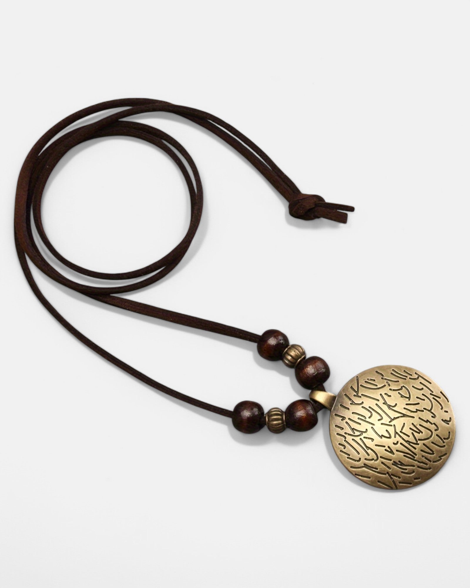 Lila – Boho Wooden Bead Necklace with Zodiac Charm - Necklace - Boho Style
