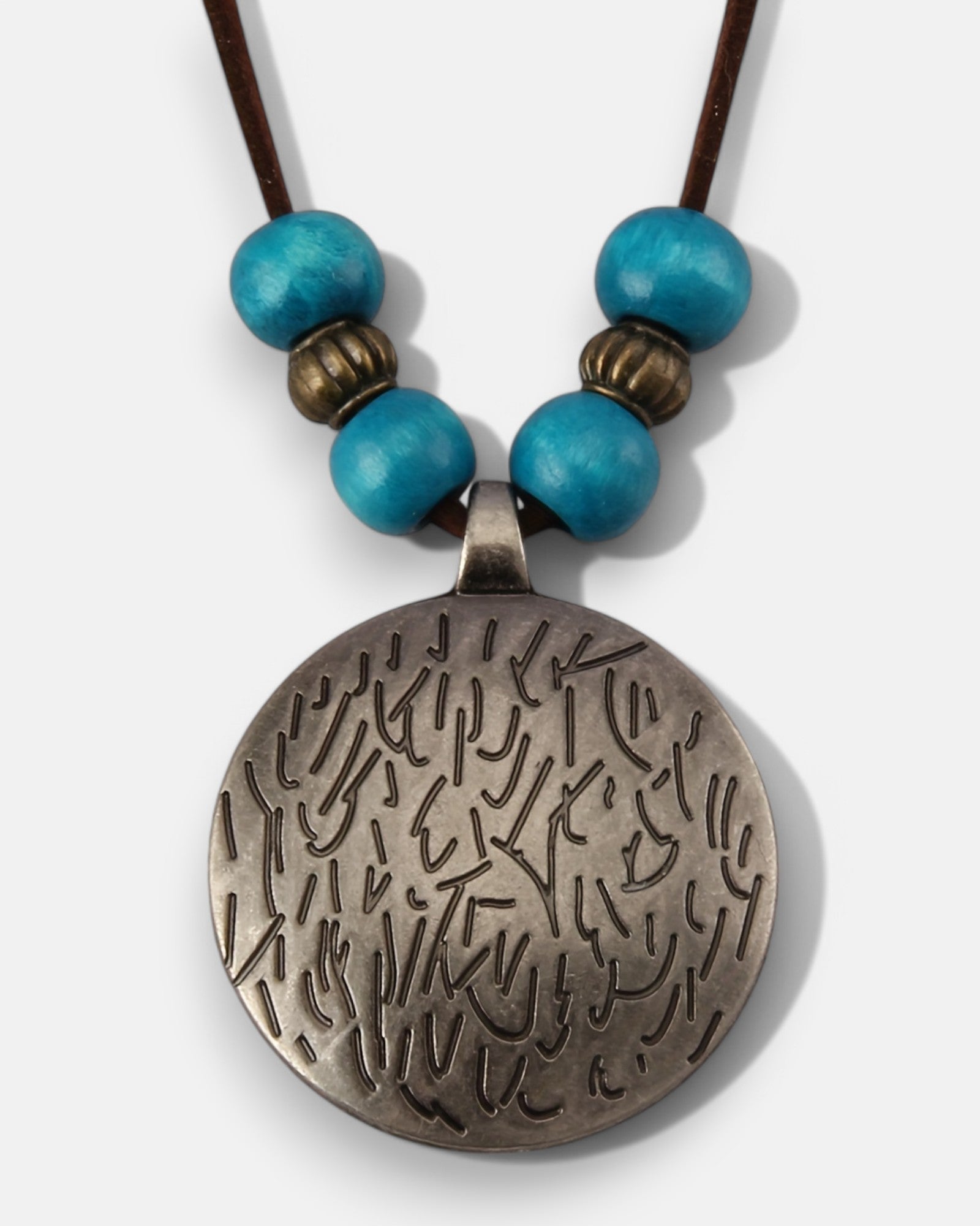 Lila – Boho Wooden Bead Necklace with Zodiac Charm - Necklace - Boho Style
