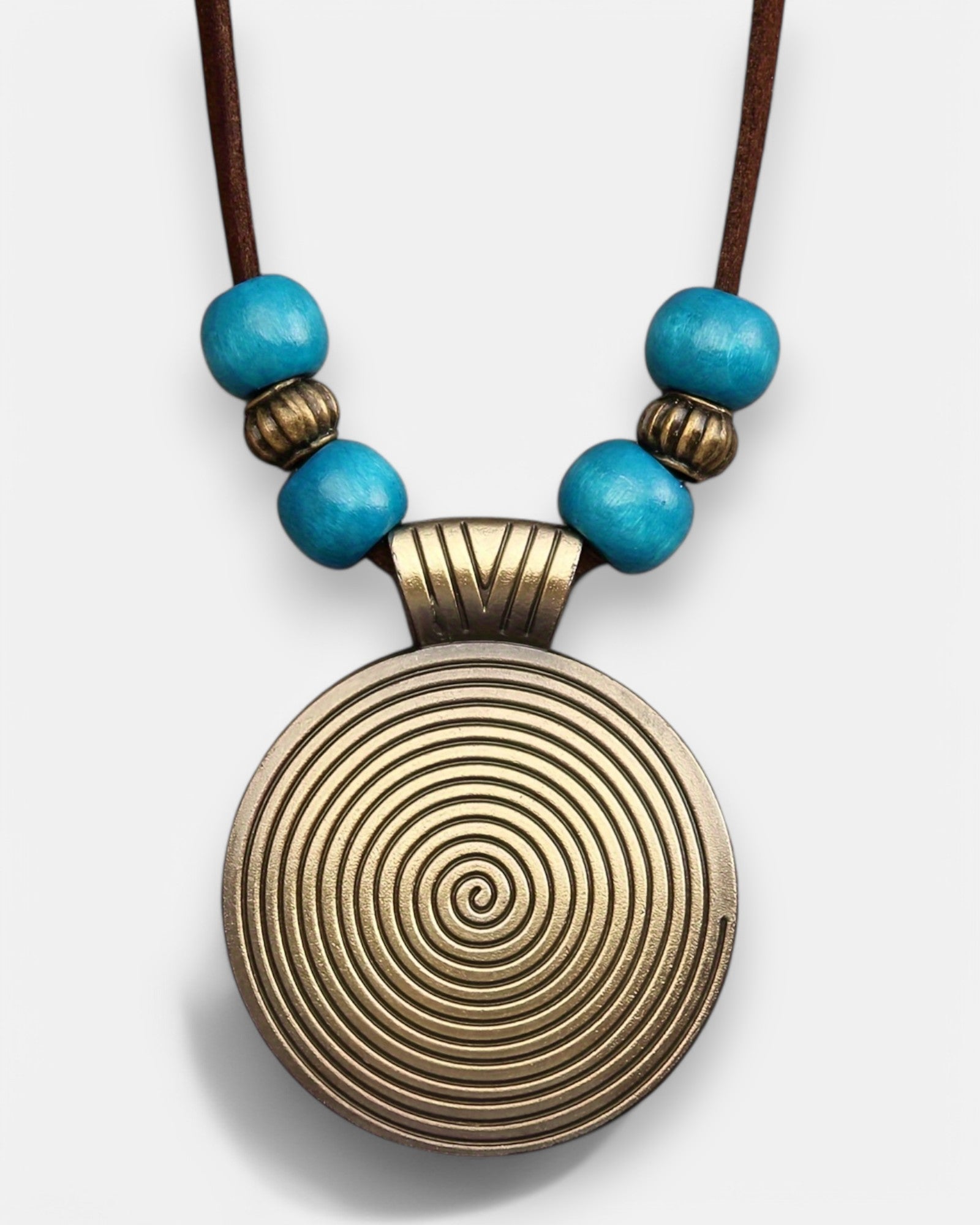 Lila – Boho Wooden Bead Necklace with Zodiac Charm - Necklace - Boho Style