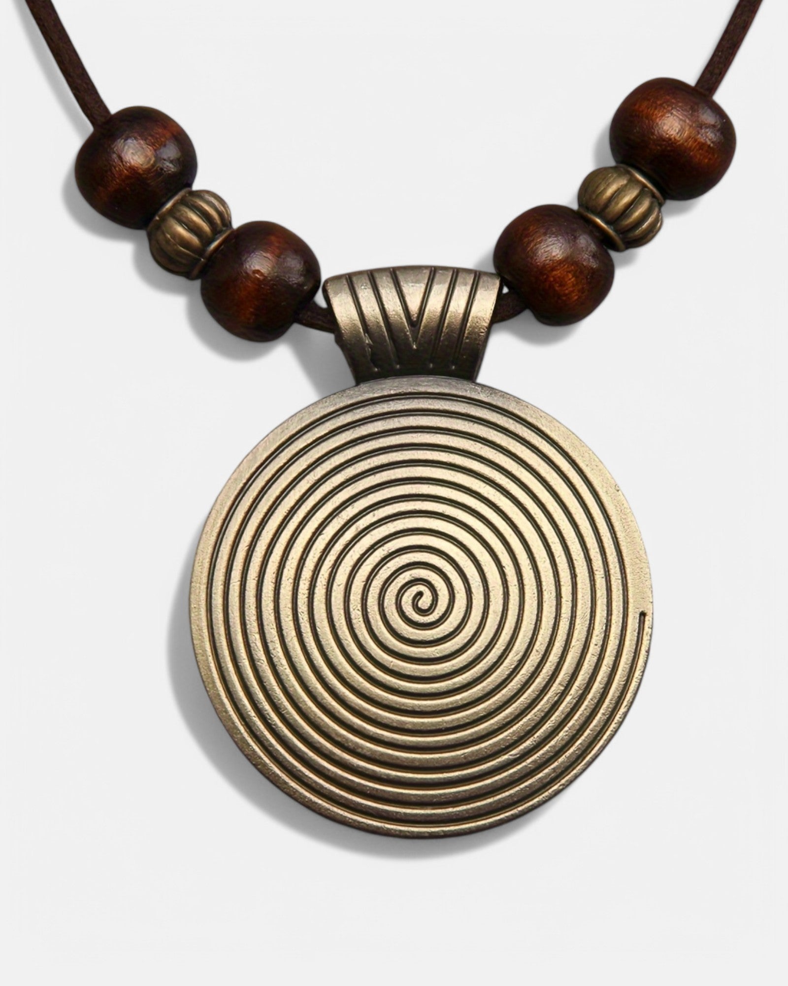 Lila – Boho Wooden Bead Necklace with Zodiac Charm - Necklace - Boho Style