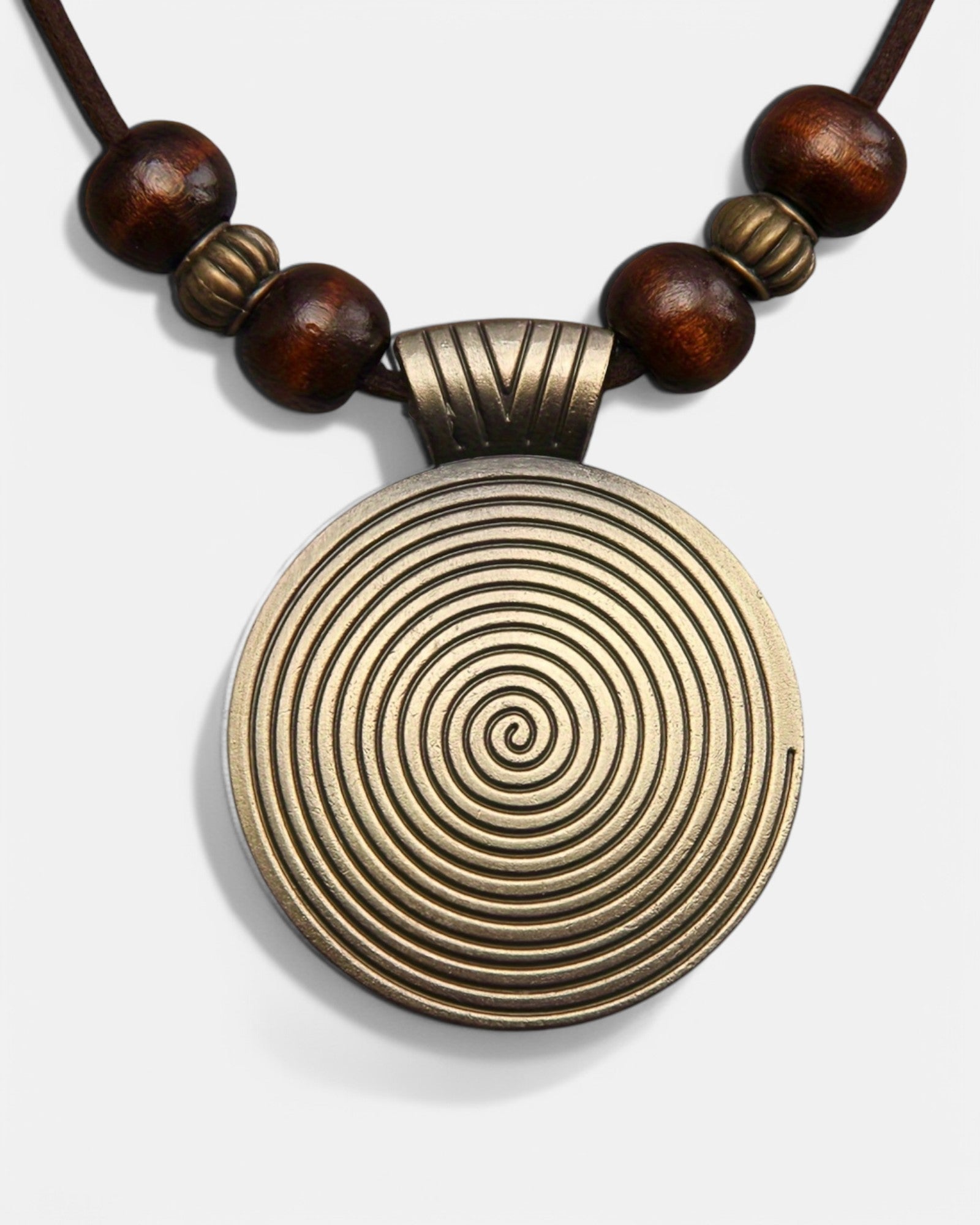 Lila – Boho Wooden Bead Necklace with Zodiac Charm - Necklace - Boho Style