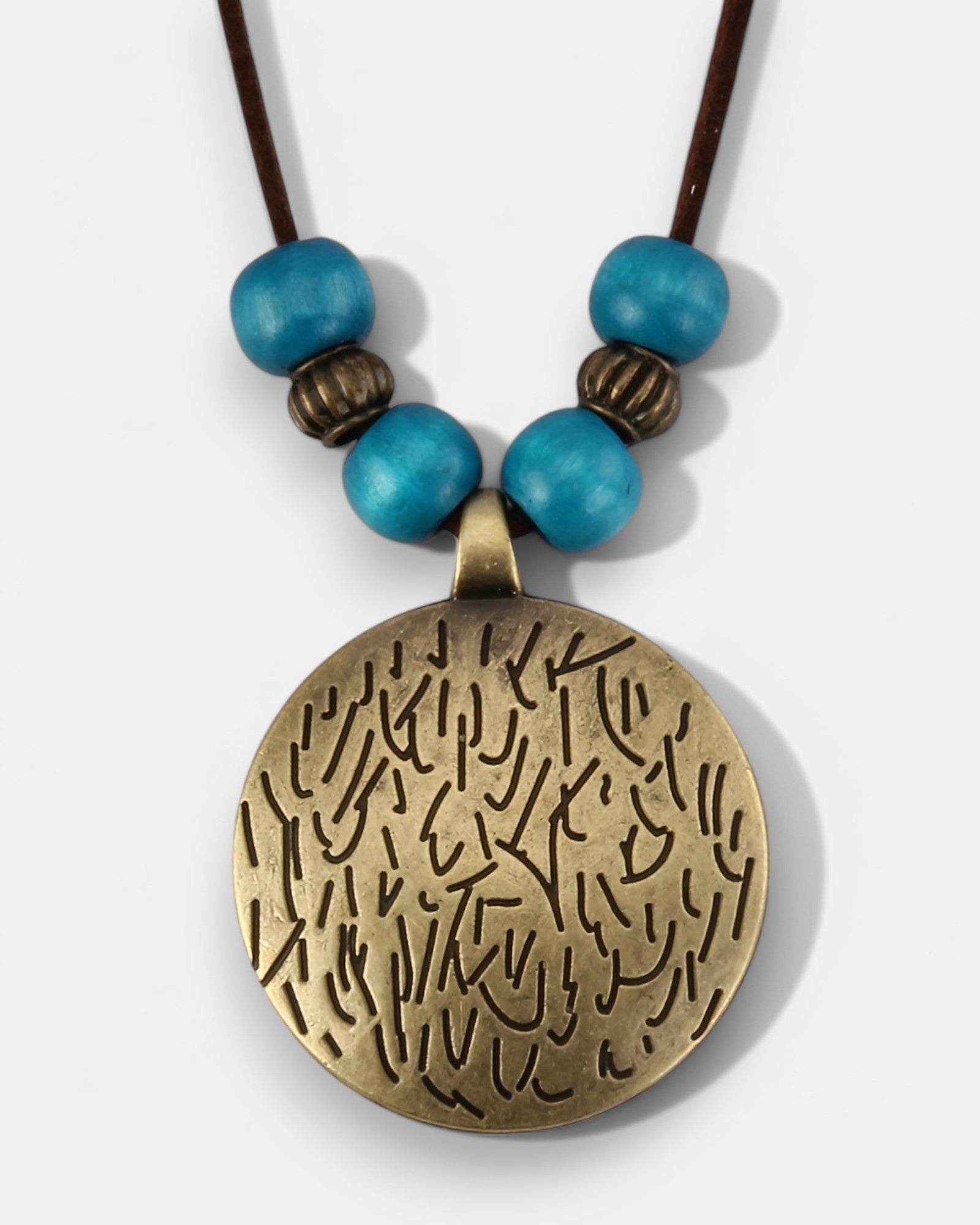 Lila – Boho Wooden Bead Necklace with Zodiac Charm - Necklace - Boho Style