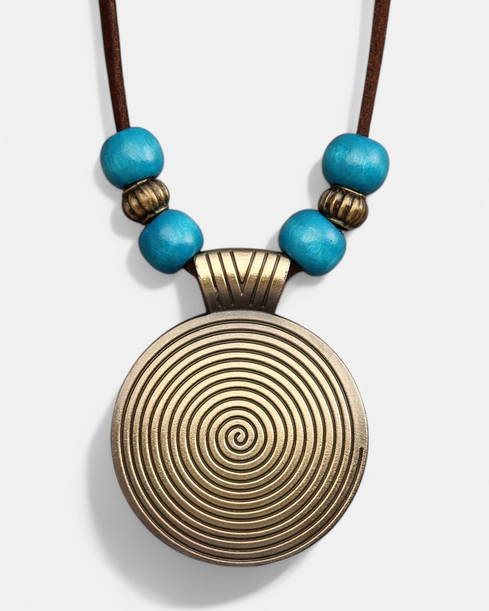 Lila – Boho Wooden Bead Necklace with Zodiac Charm - Necklace - Boho Style