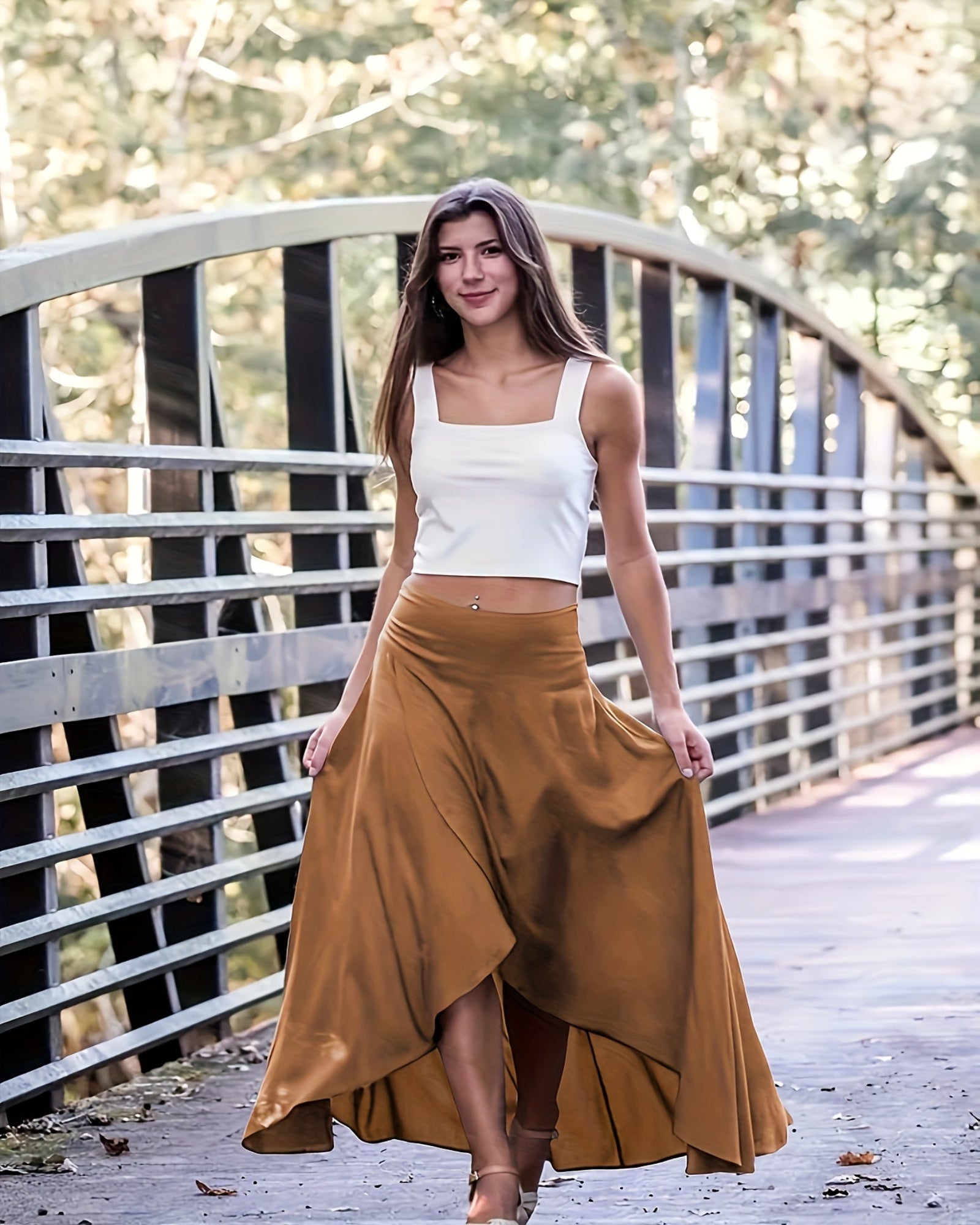 Lily – Bohemian Cotton Asymmetrical Skirt - Skirt - Boho Style