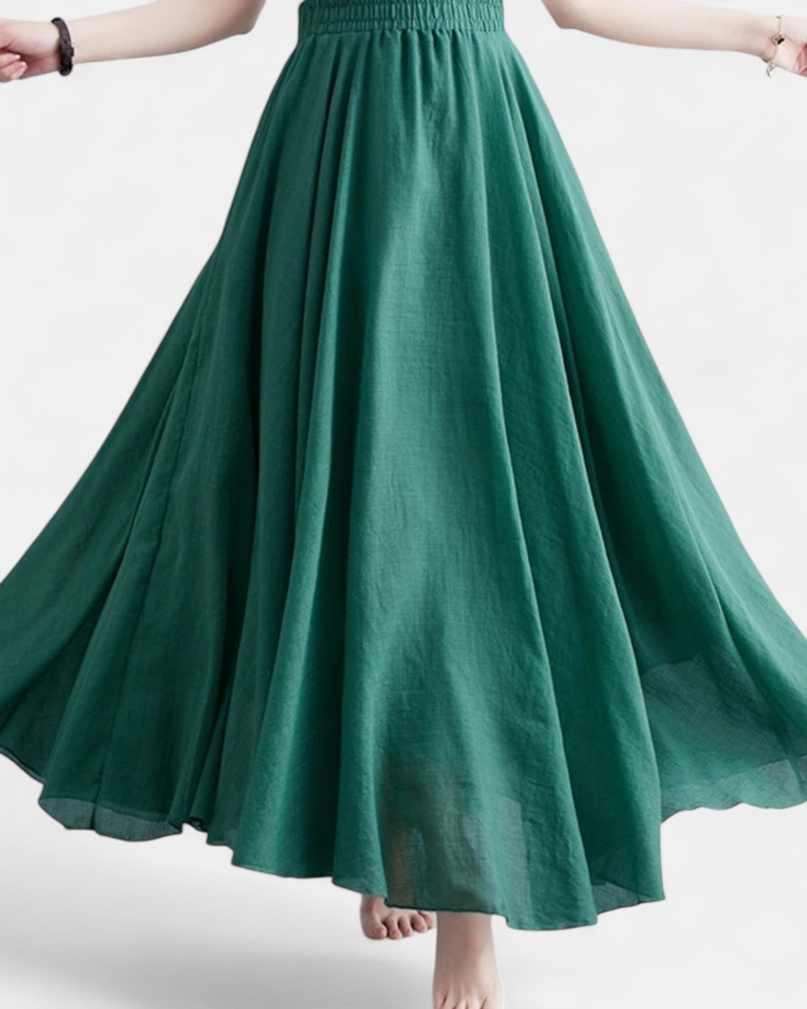 Lorelei – Vintage Boho Cotton Linen High - Waist Skirt - Skirt - Boho Style