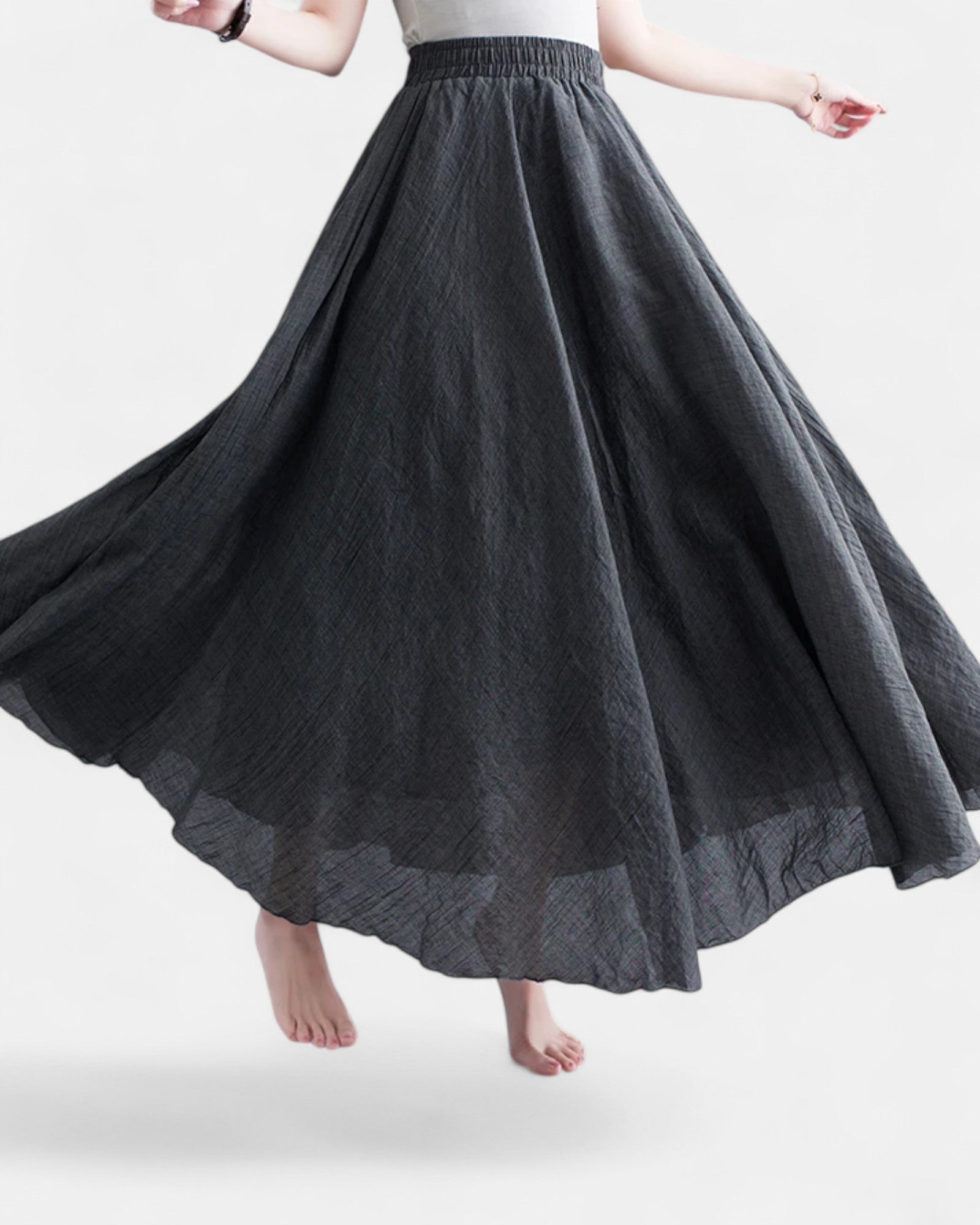 Lorelei – Vintage Boho Cotton Linen High - Waist Skirt - Skirt - Boho Style