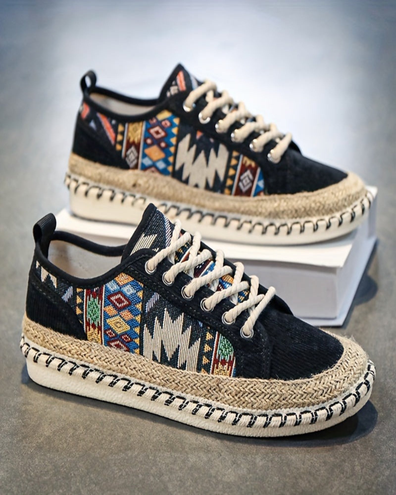 Lottie – Chic Boho Lace - Up Jute Espadrilles - Shoes - Boho Style