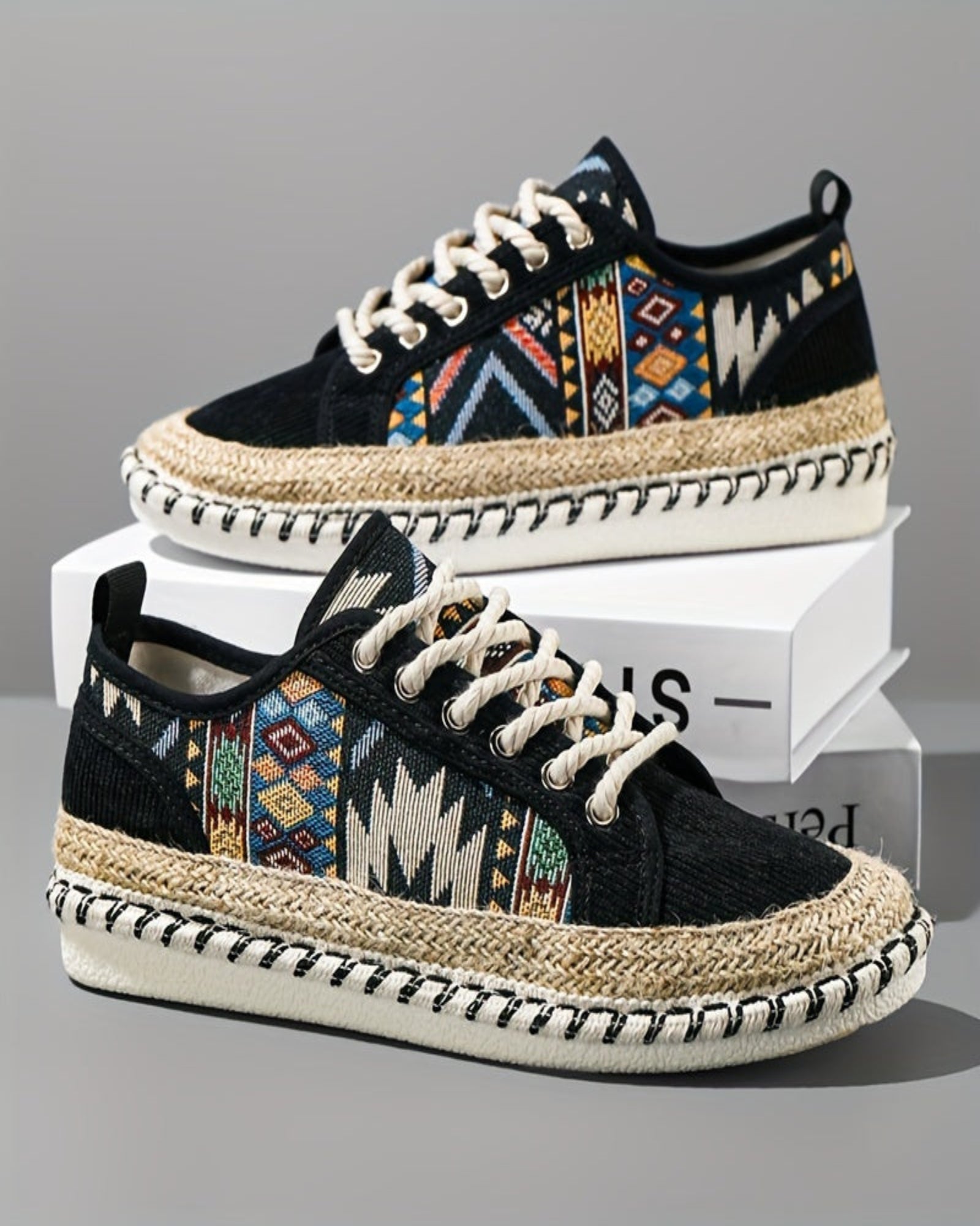 Lottie – Chic Boho Lace - Up Jute Espadrilles - Shoes - Boho Style