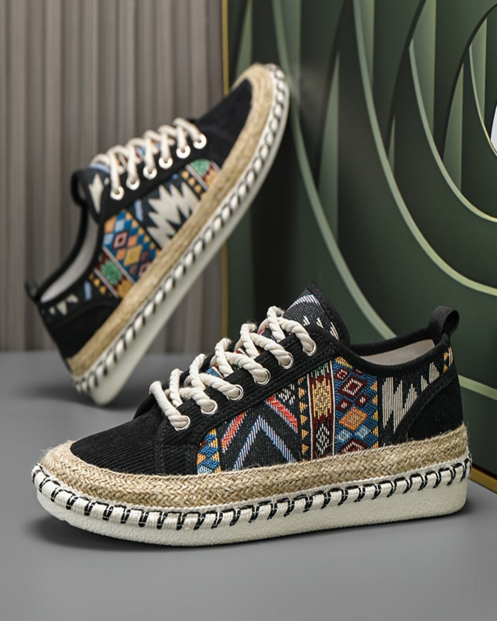 Lottie – Chic Boho Lace - Up Jute Espadrilles - Shoes - Boho Style
