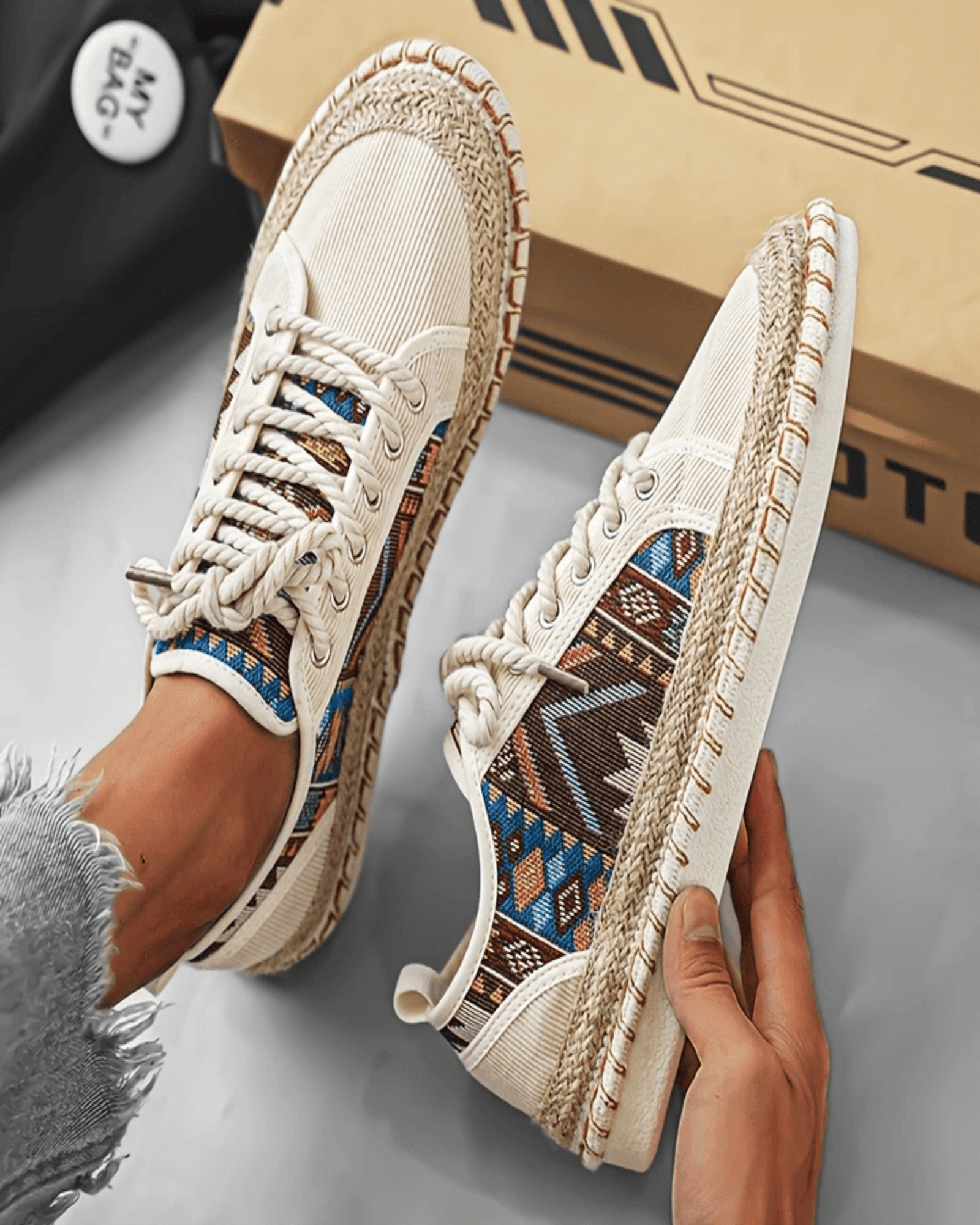 Lottie – Chic Boho Lace - Up Jute Espadrilles - Shoes - Boho Style