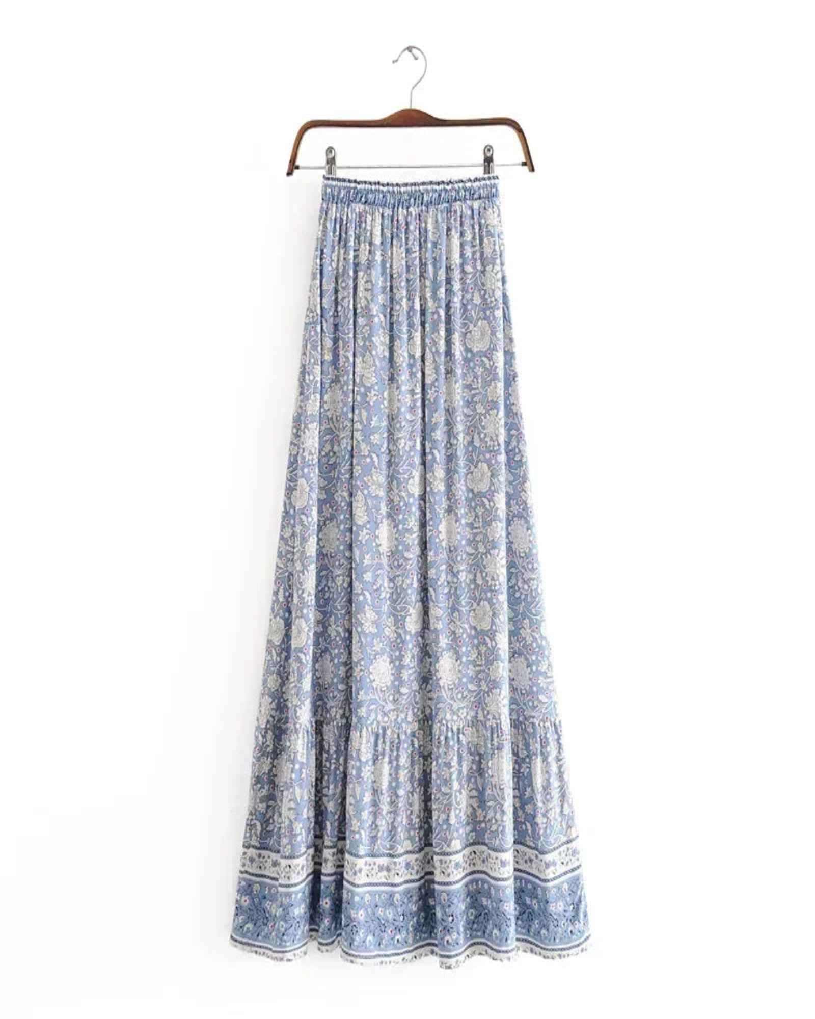 Lottie – High - Waisted Floral Boho Maxi Skirt - Skirt - Boho Style