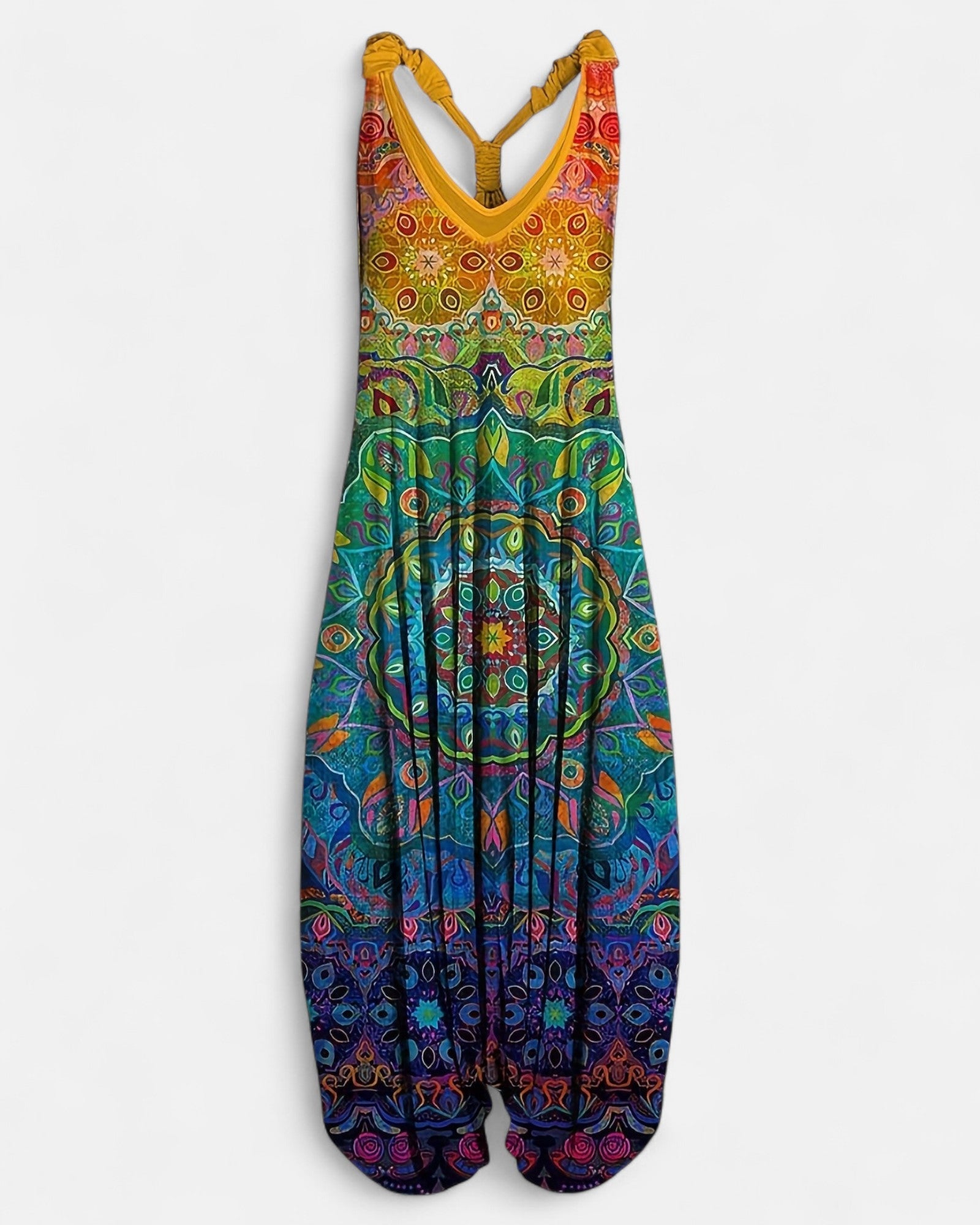 Lumiya – Chic Cotton Boho Floral Wide - Leg Jumpsuit - Jumpsuit - Boho Style