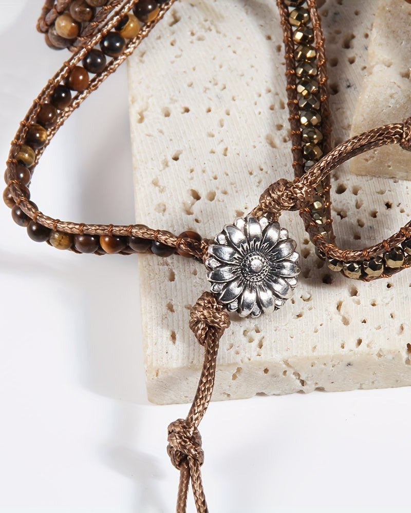 Luna – Boho 5 - Strand Natural Stone Wrap Bracelet - Bracelet - Boho Style