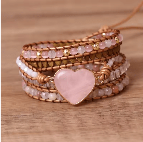 Luna – Boho 5 - Strand Natural Stone Wrap Bracelet - Bracelet - Boho Style