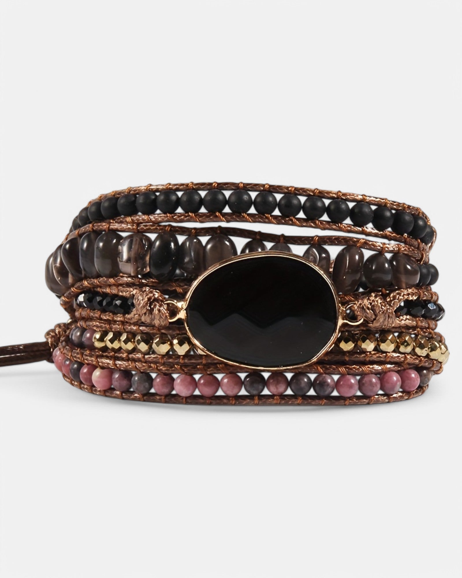 Luna – Boho 5 - Strand Natural Stone Wrap Bracelet - Bracelet - Boho Style