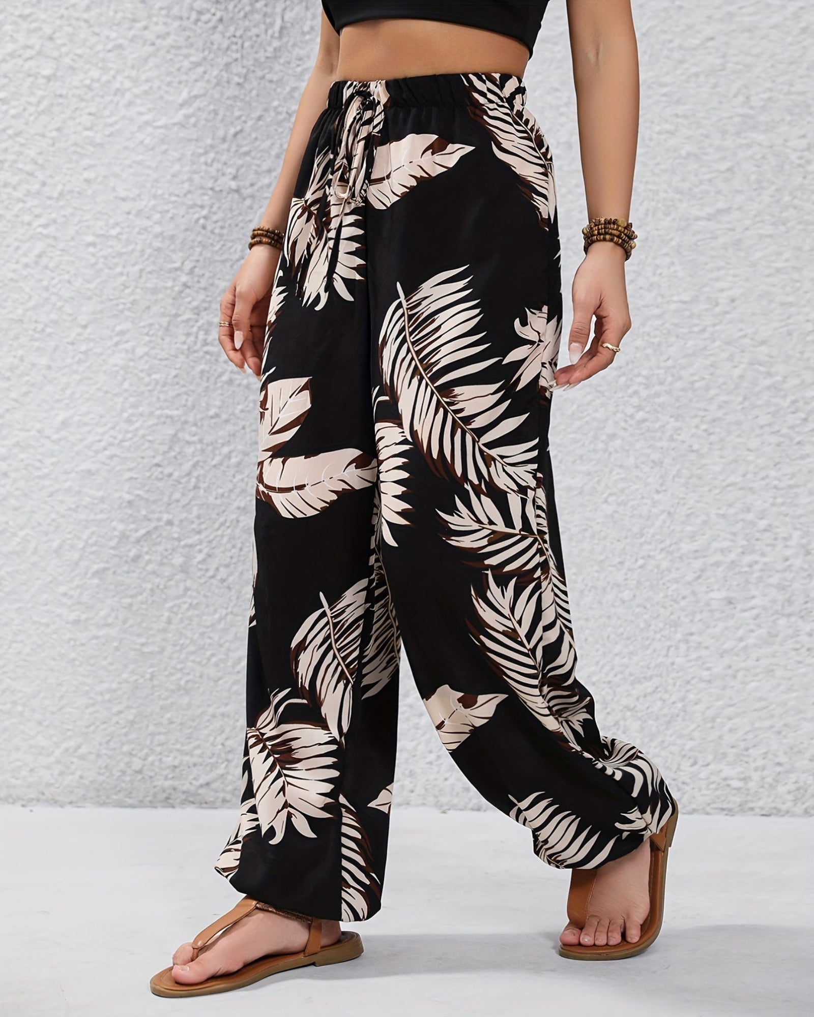 Luna – Soft Cotton Boho Wide - Leg Trousers - Trouser - Boho Style