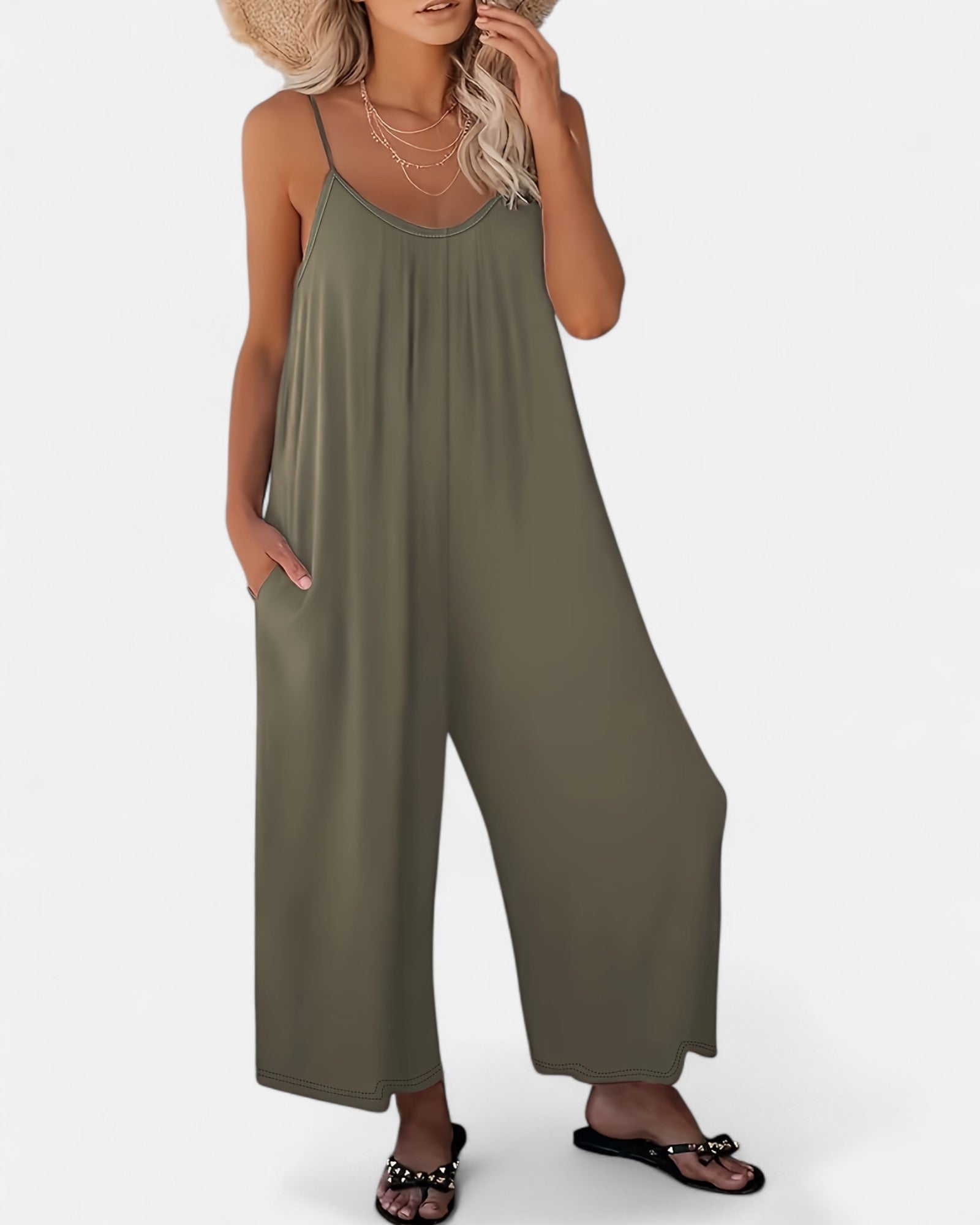 Maelis – Boho Sleeveless Jumpsuit with Pockets - Jumpsuit - Boho Style