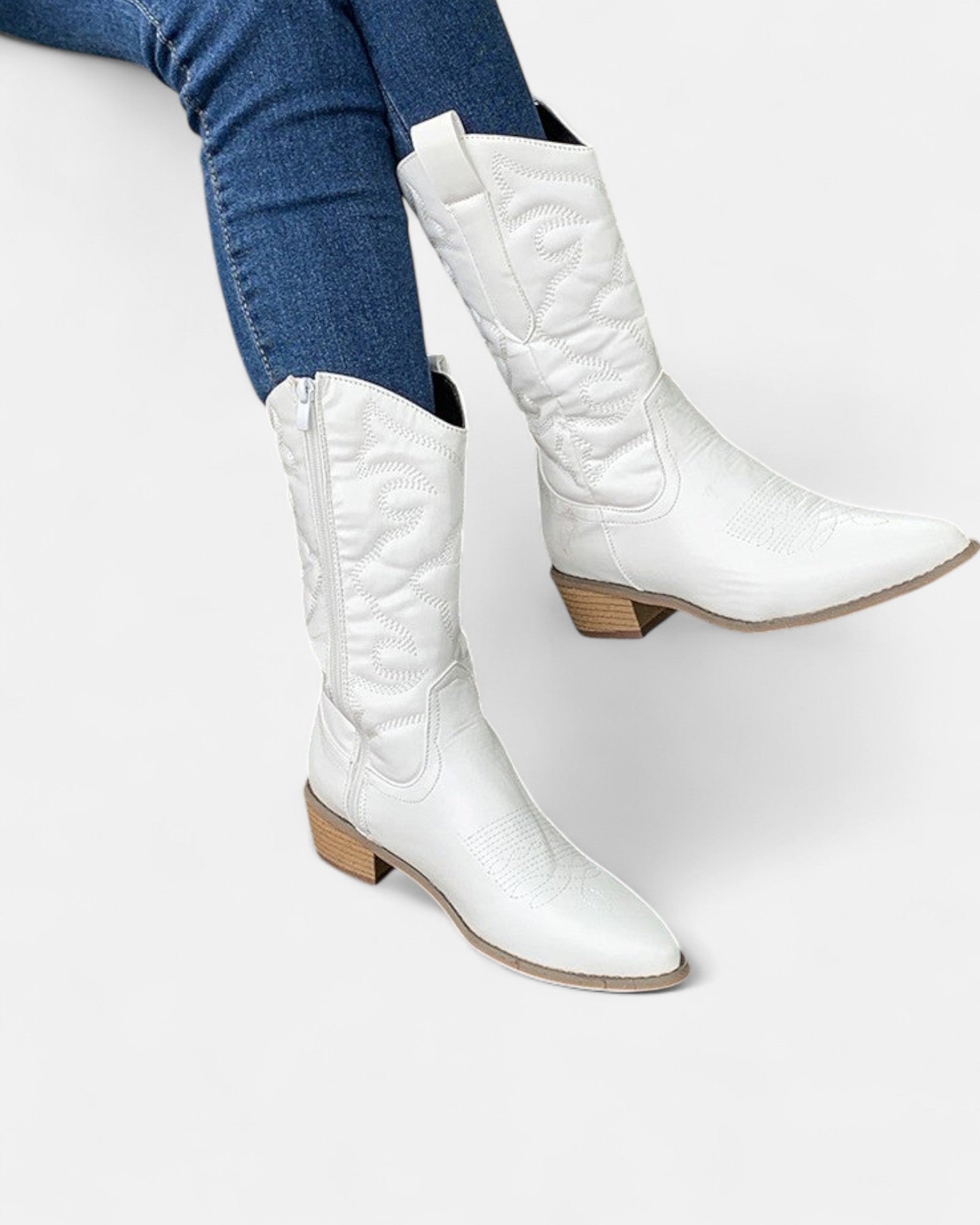 Mavis – Chic Metallic Boho Cowboy Boots - Boots - Boho Style