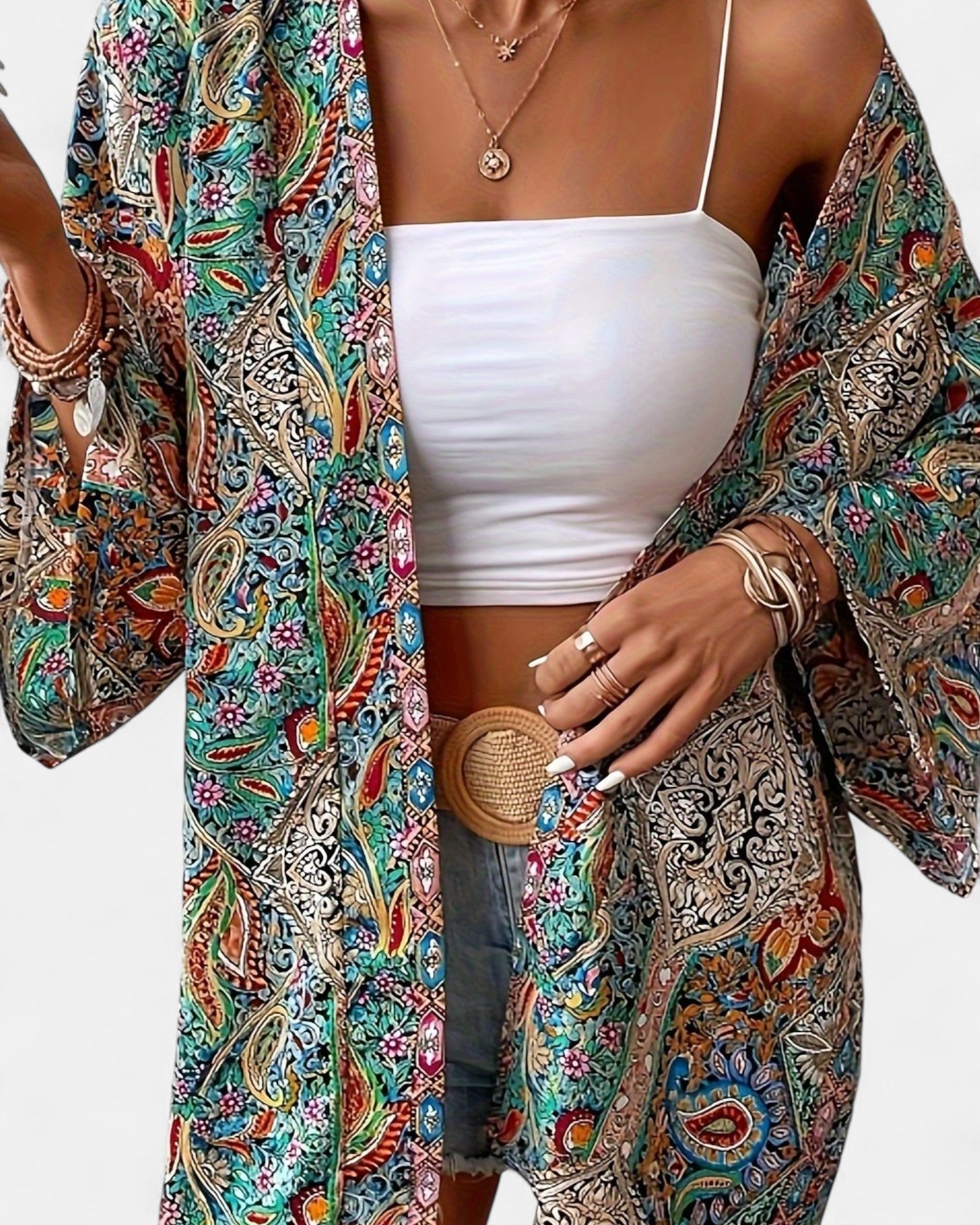 Maya – Lightweight Boho Paisley Cardigan - Cardigan - Boho Style