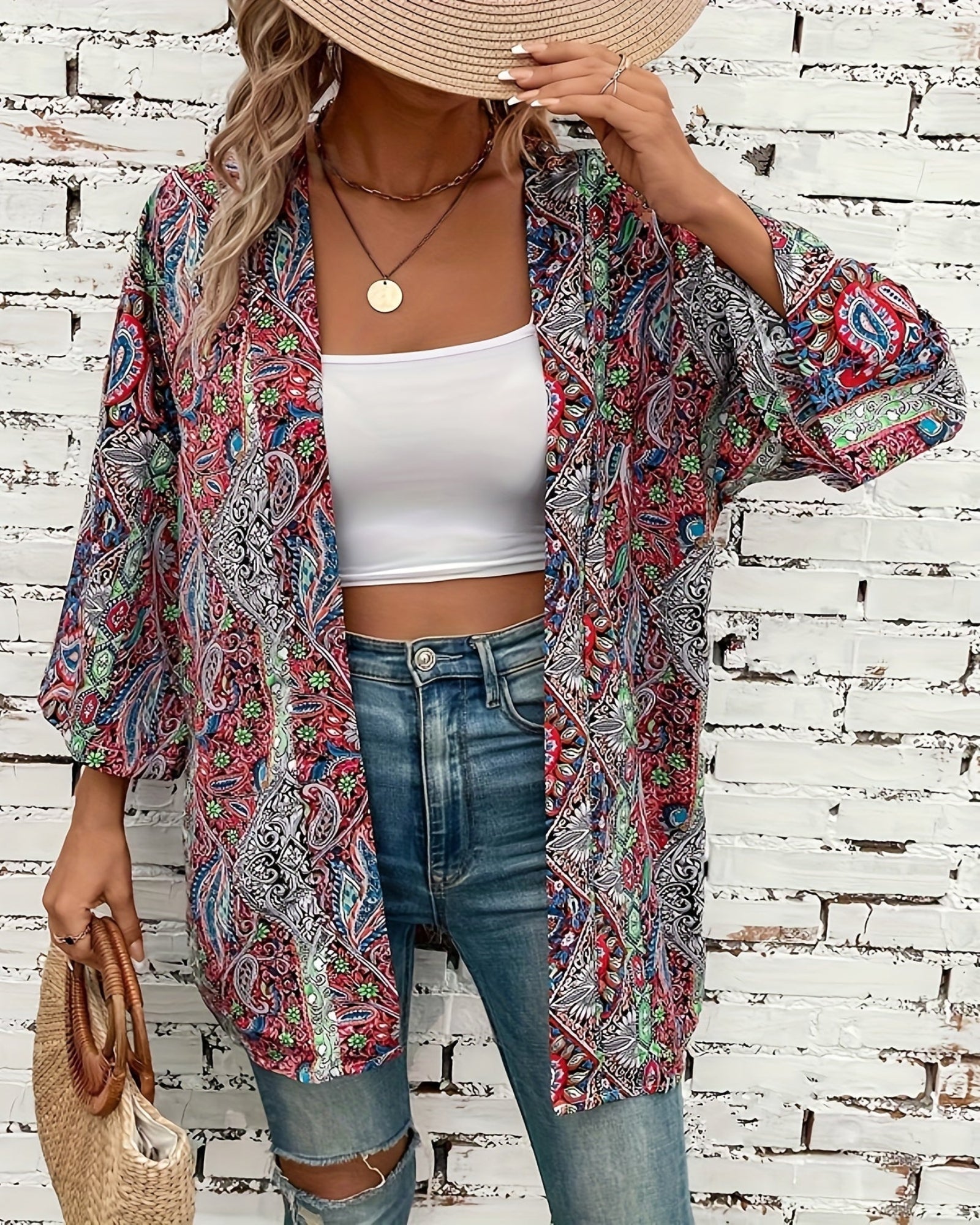 Maya – Lightweight Boho Paisley Cardigan - Cardigan - Boho Style