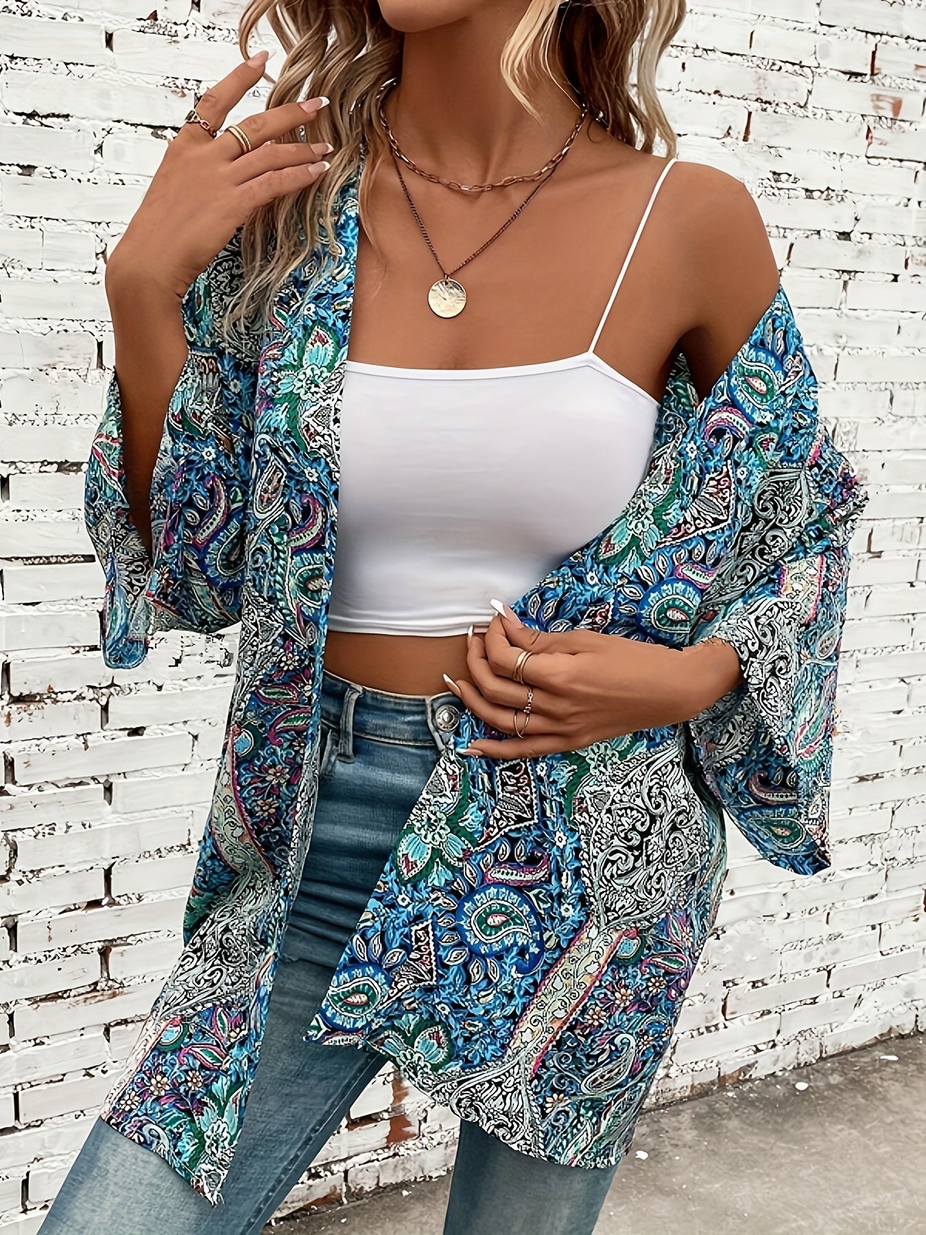 Maya – Lightweight Boho Paisley Cardigan - Cardigan - Boho Style