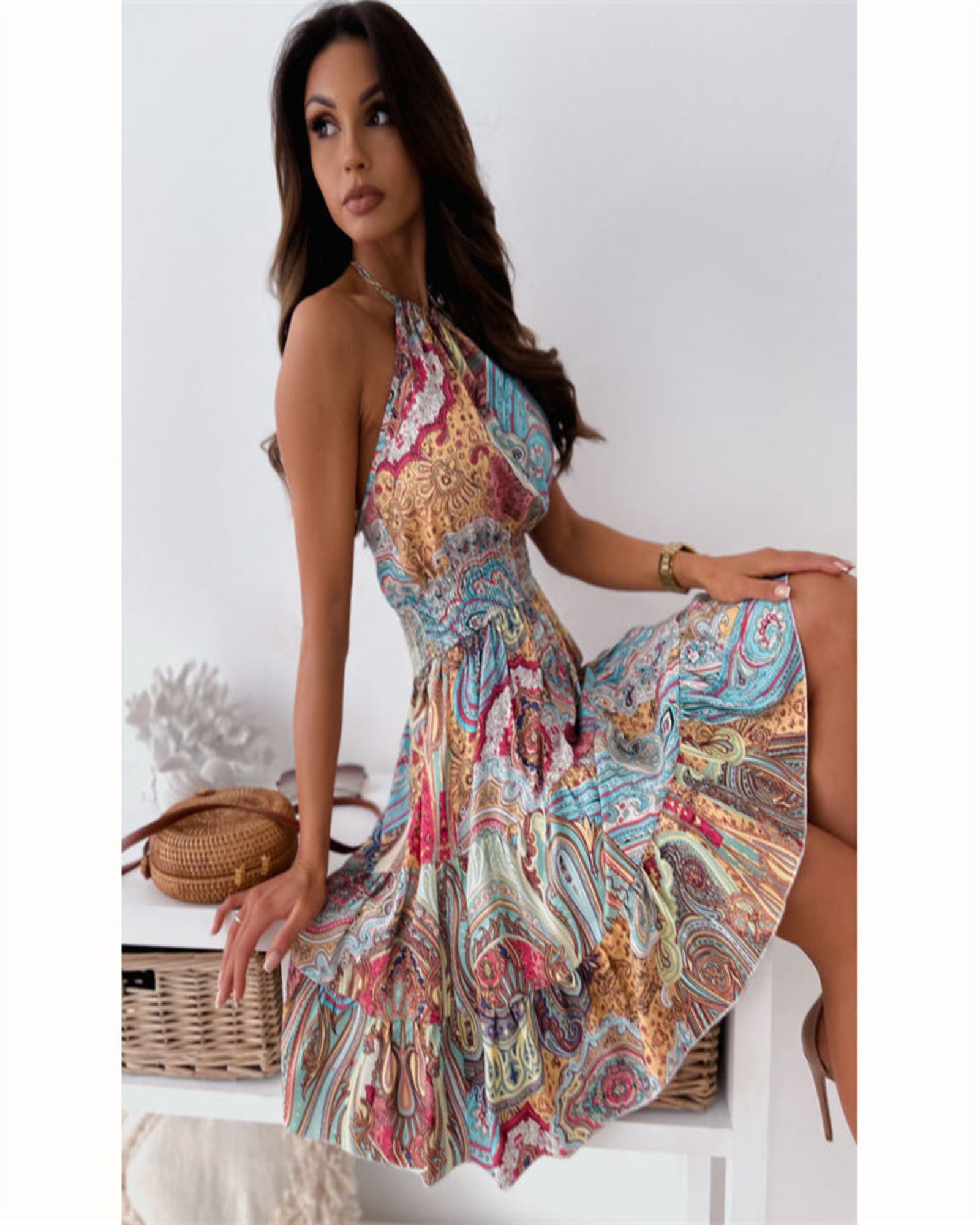 Monroe – Floral Backless Boho Dress - Dress - Boho Style
