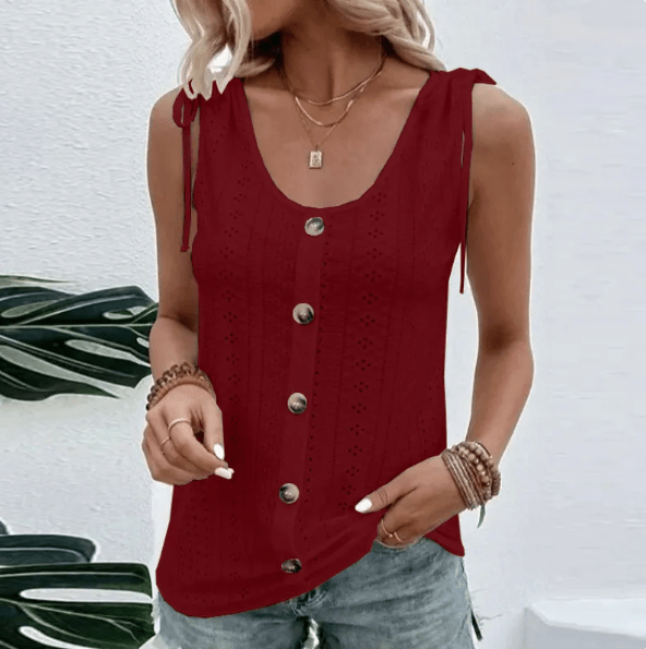 Nellie – Boho Knit Cami Top with Tassels - Cami Top - Boho Style