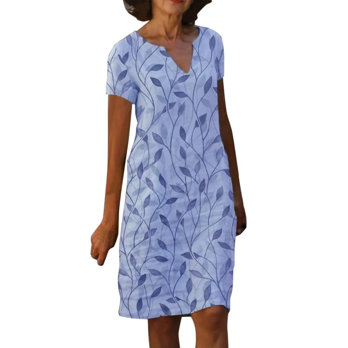 Olivia – Relaxed Boho V - Neck Tunic Dress - Dress - Boho Style
