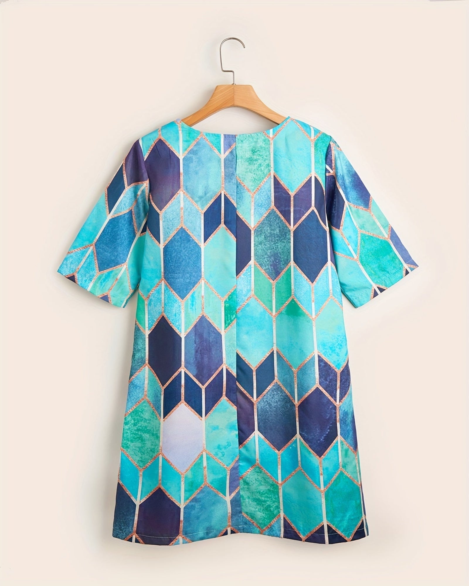 Olivia – Relaxed Boho V - Neck Tunic Dress - Dress - Boho Style