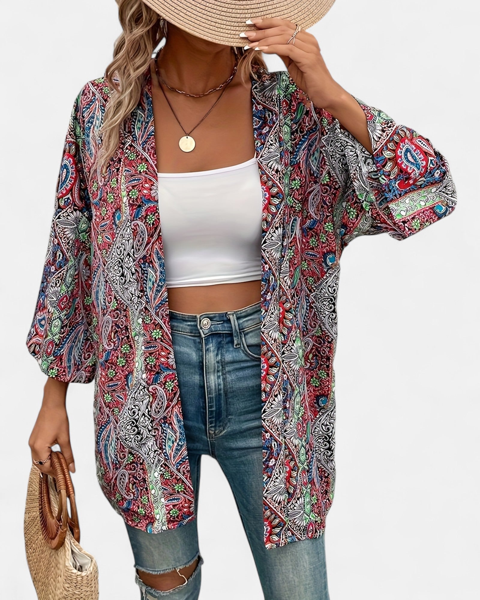 Olivia – Relaxed Floral Boho Cardigan - Cardigan - Boho Style