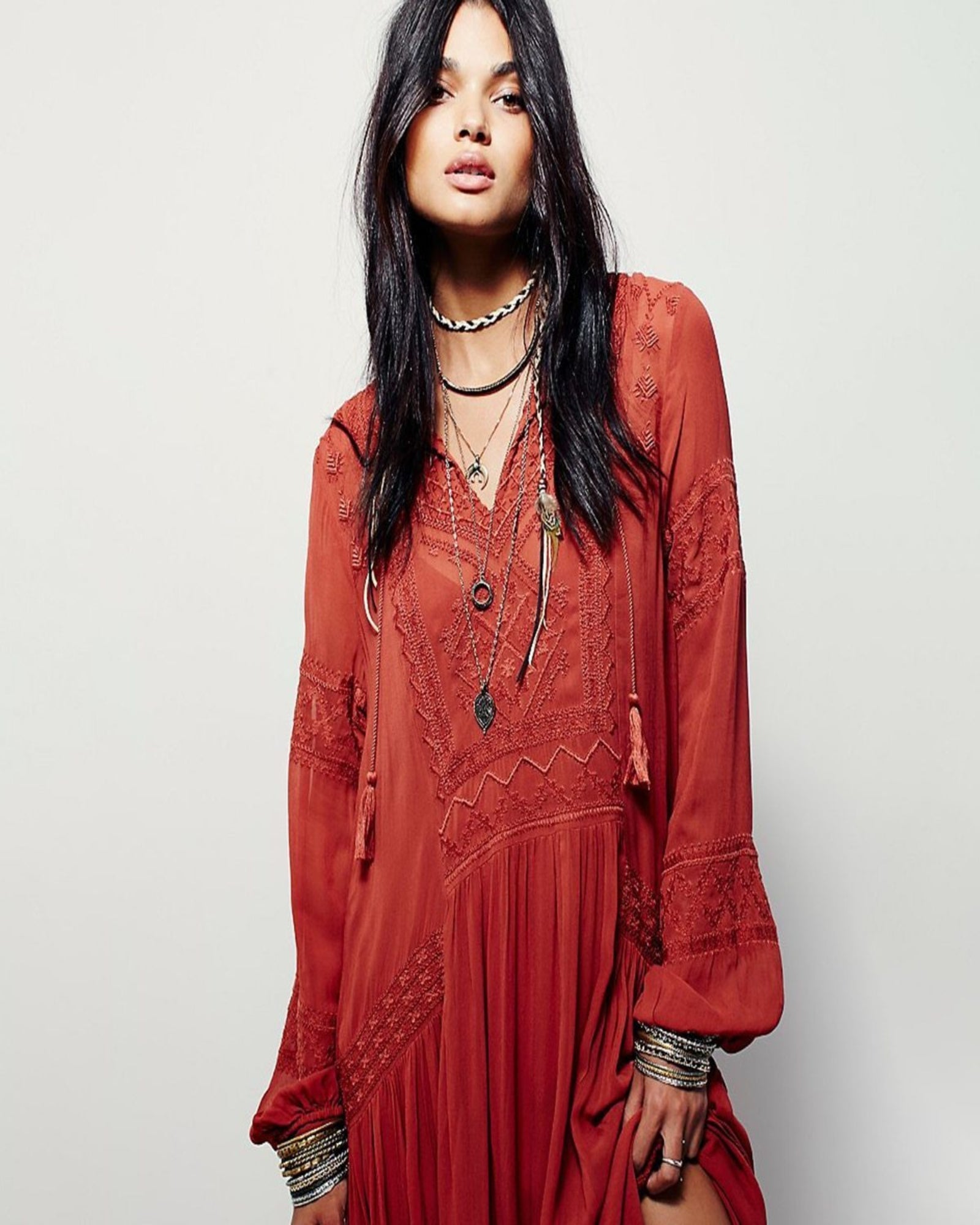 Ophelia – Flowing Bohemian Maxi Dress - Dress - Boho Style