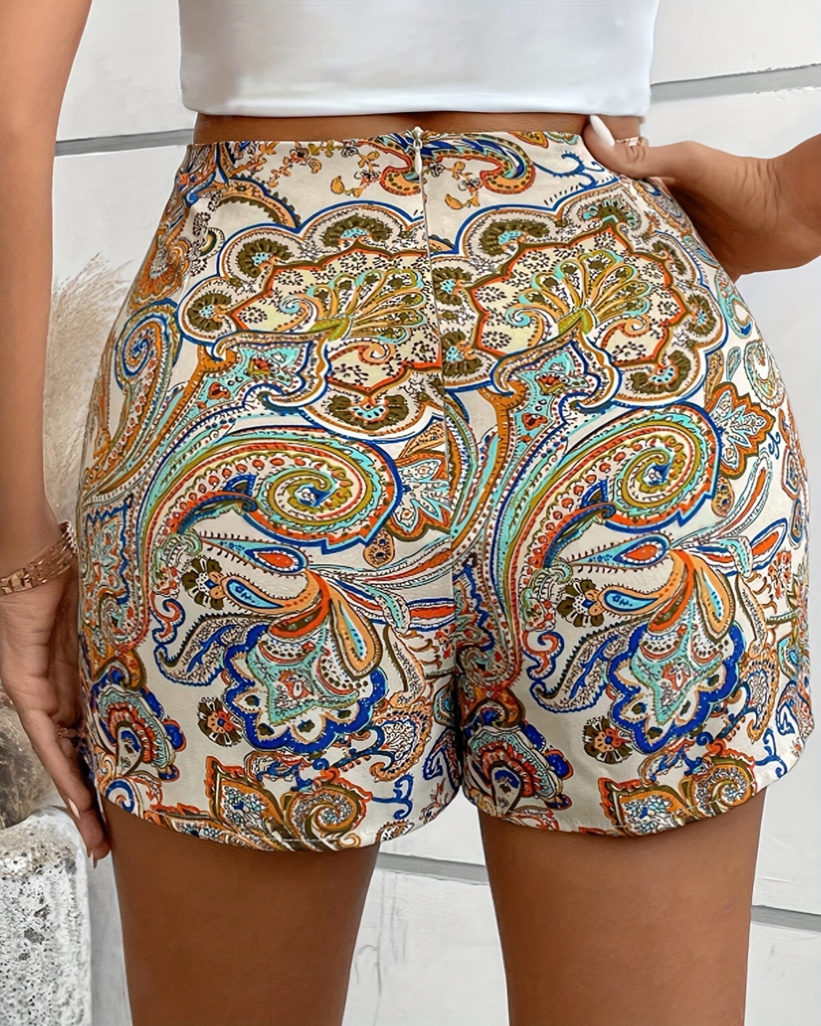 Primrose – Lightweight Boho Paisley Wrap Skorts - Skort - Boho Style