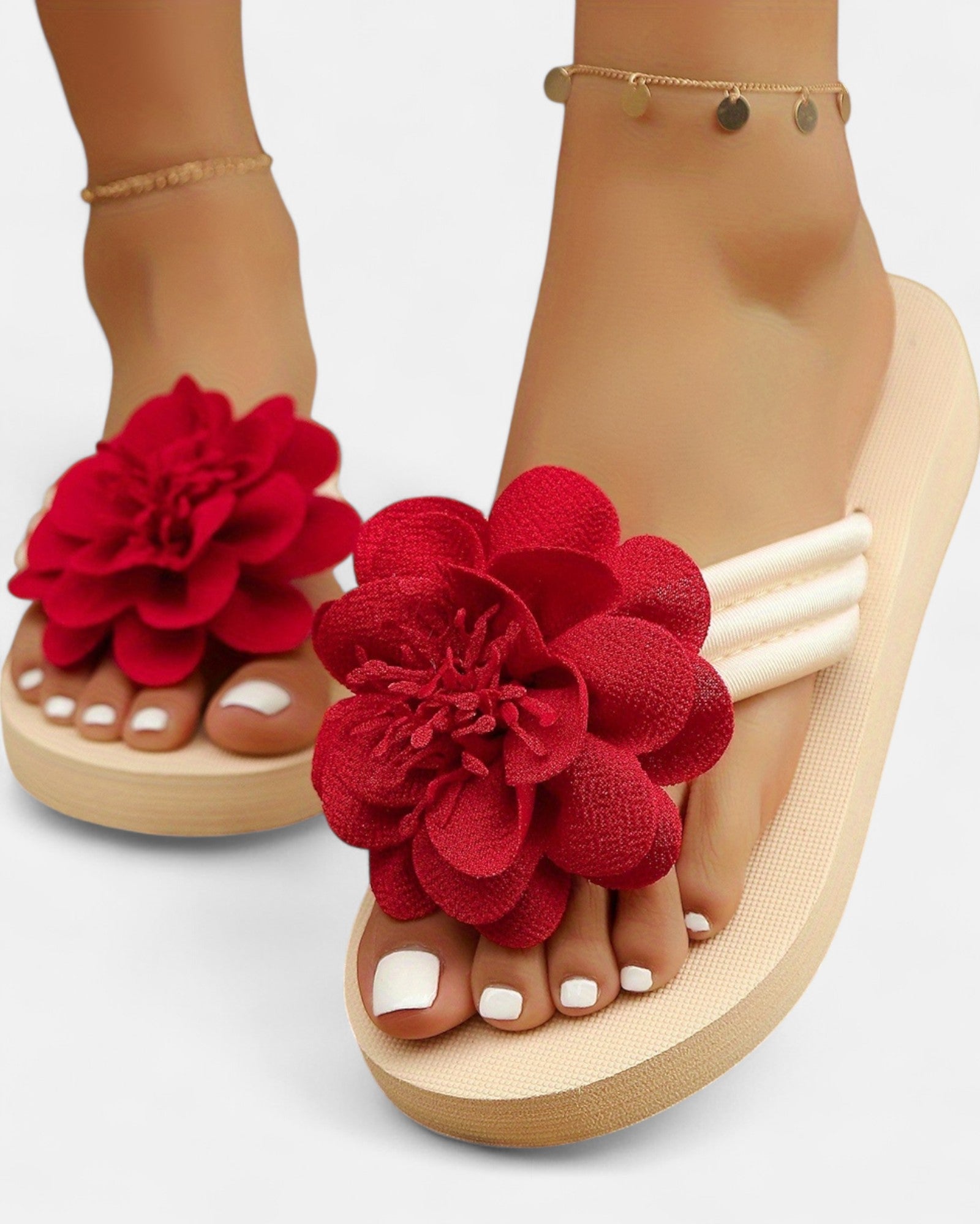 Rosie – Stylish Boho Floral Flip - Flops - Sandals - Boho Style