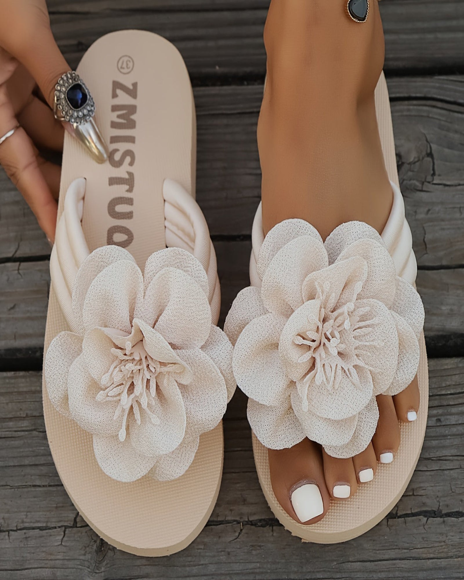 Rosie – Stylish Boho Floral Flip - Flops - Sandals - Boho Style
