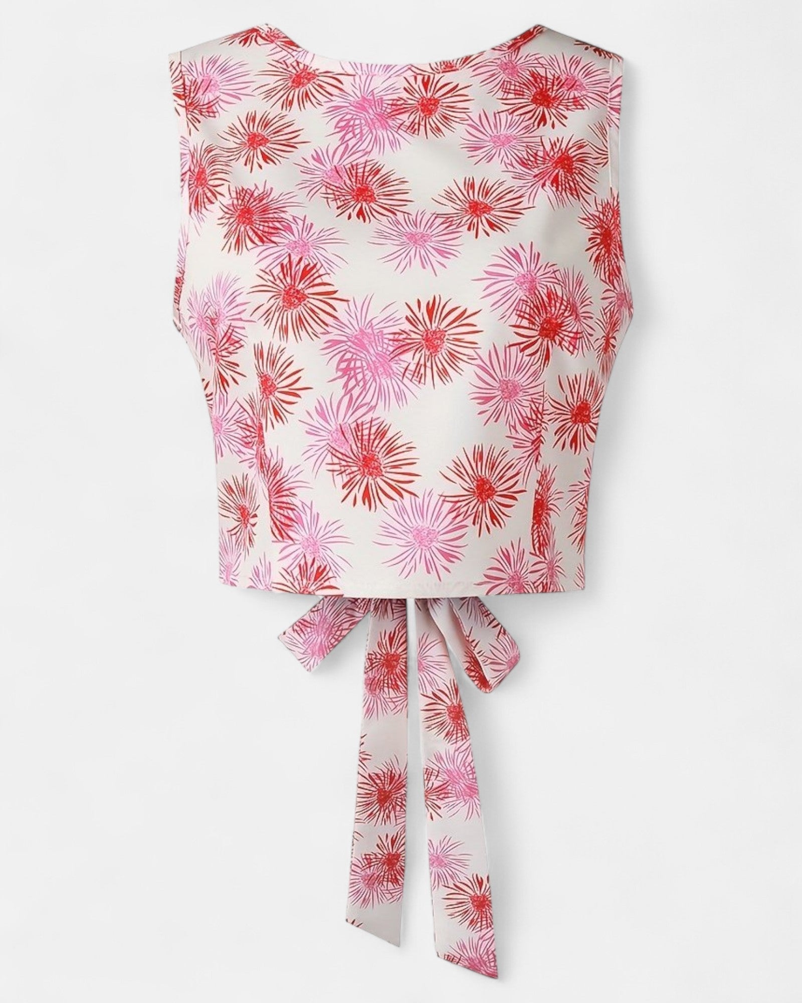 Sylvie – Slim Fit Boho Floral Tie - Back Crop Top - Crop top - Boho Style