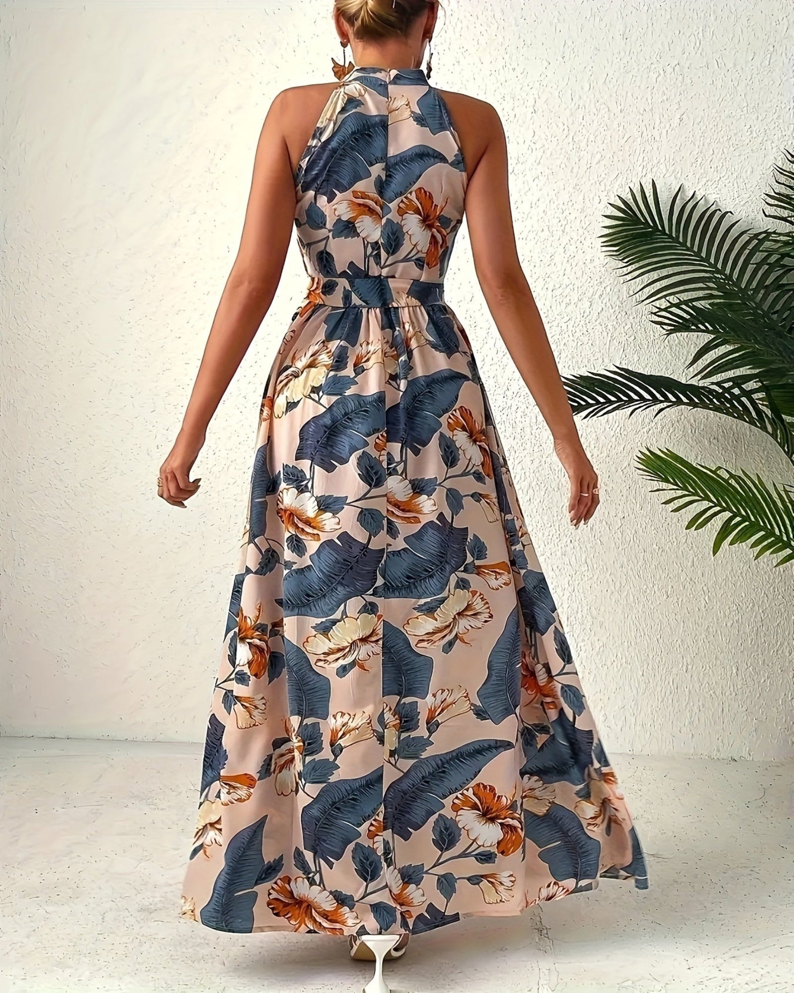 Willow – Floral Print Bohemian Lace - Up Maxi Dress - Dress - Boho Style
