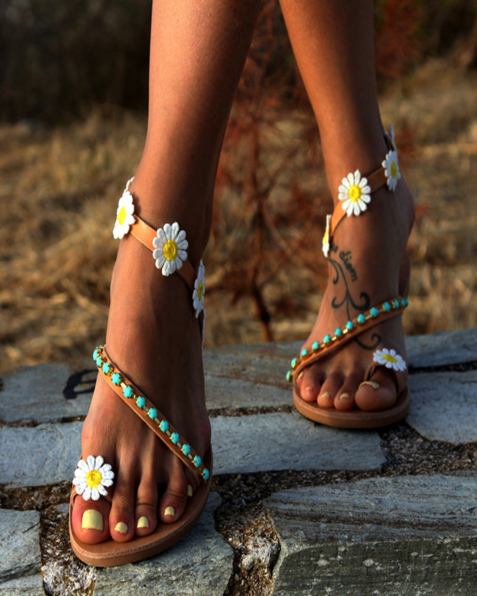 Zephyra – Boho Chic Soft Floral Beach Sandals - Sandals - Boho Style