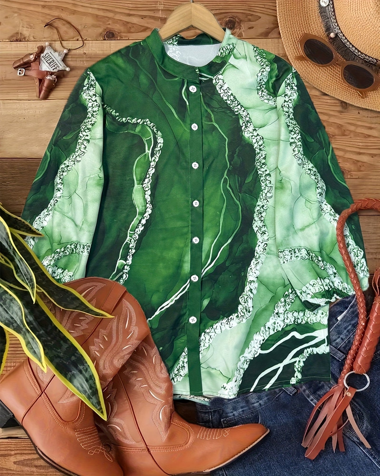 Zephyra – Relaxed Vintage Boho Blouse with 3/4 Sleeves - Blouse - Boho Style
