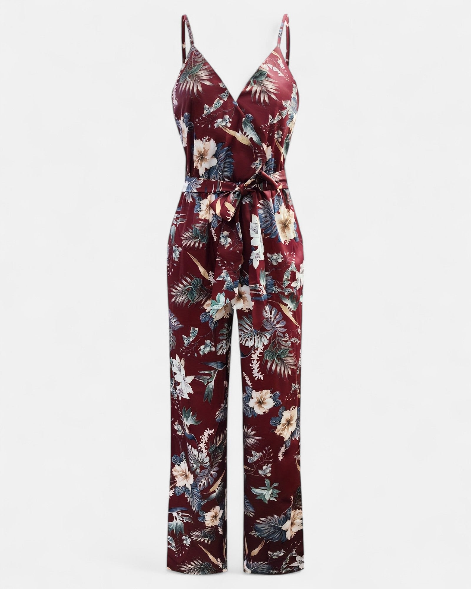 Zinnia – Boho Floral Off - Shoulder Jumpsuit with Wide - Legs - Jumpsuit - Boho Style