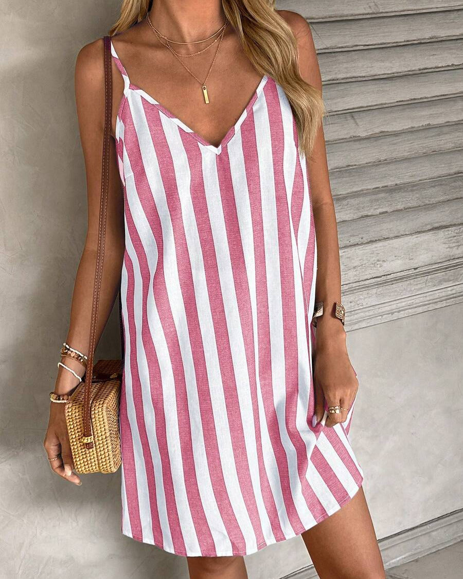 Ruby – Bohemian V-Neck Wrap Dress with Tassel Hem