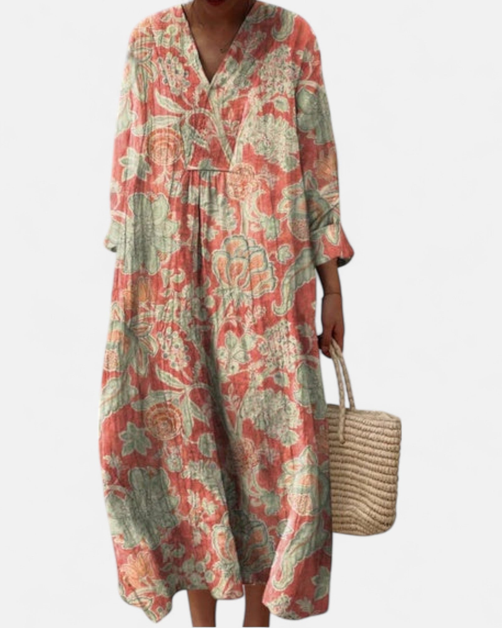 Aderyn – Boho Vintage Floral Maxi Dress - Dresses - Boho Style